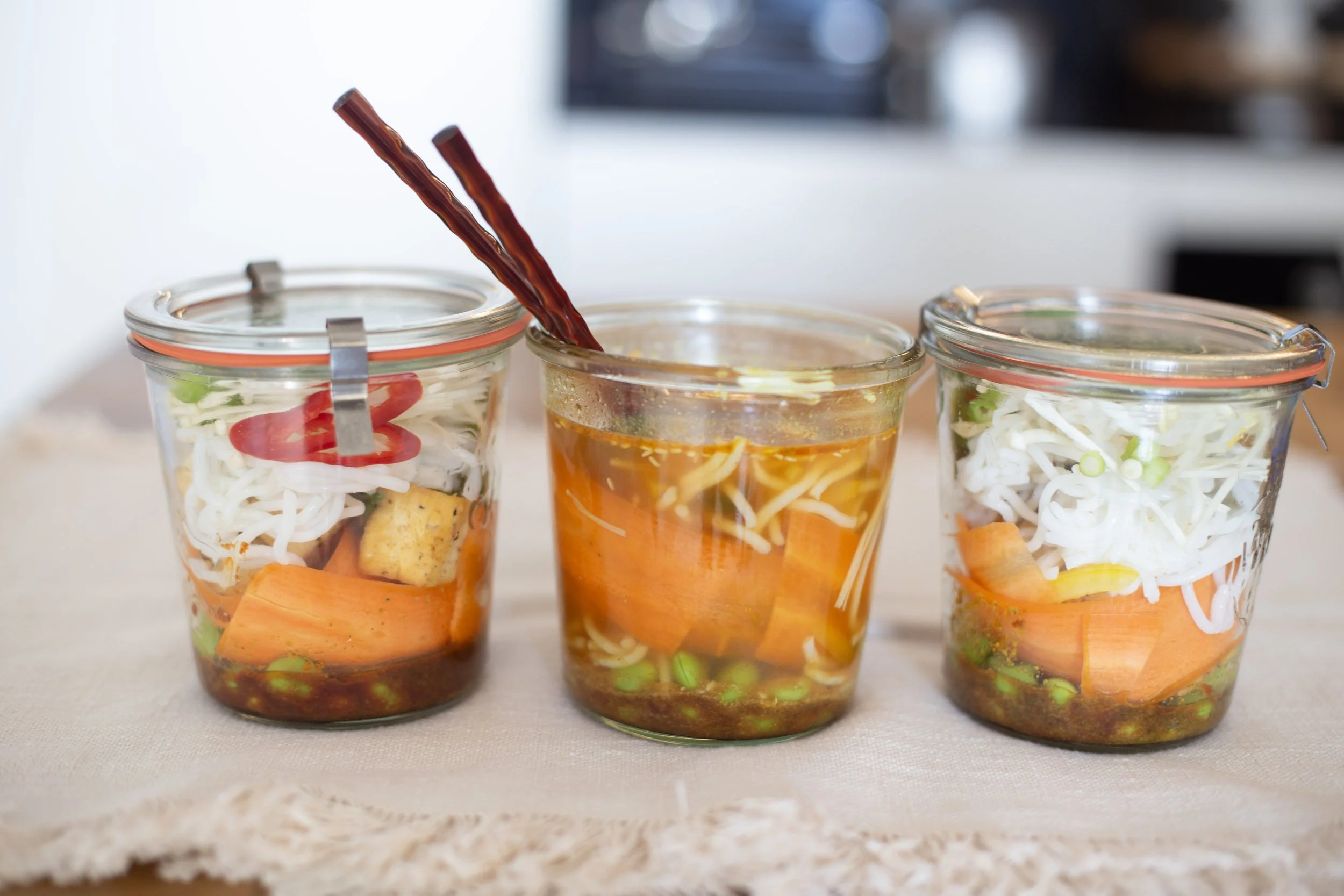 Tofu Instant Noodle Jars