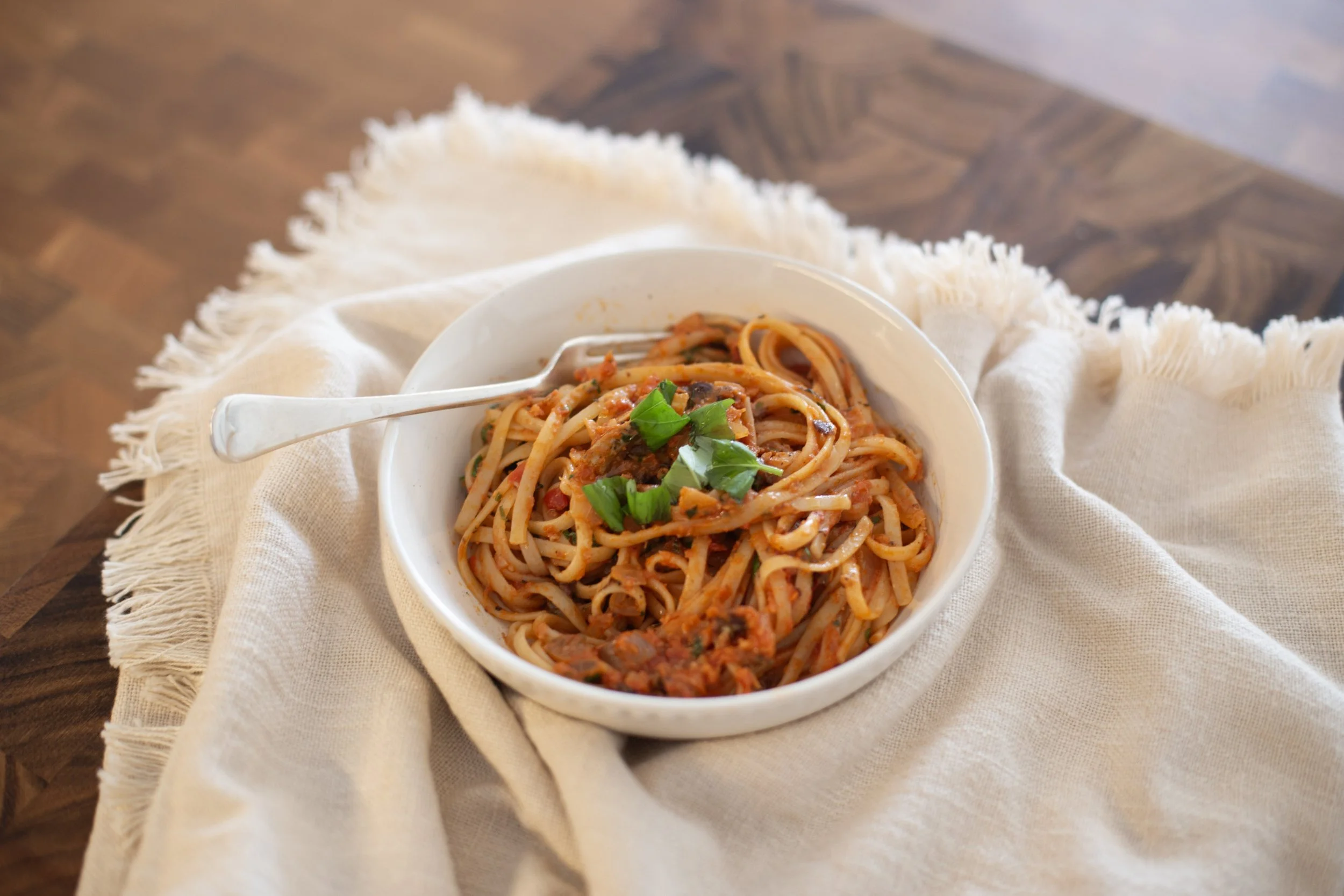 Spicy Sardine Linguine