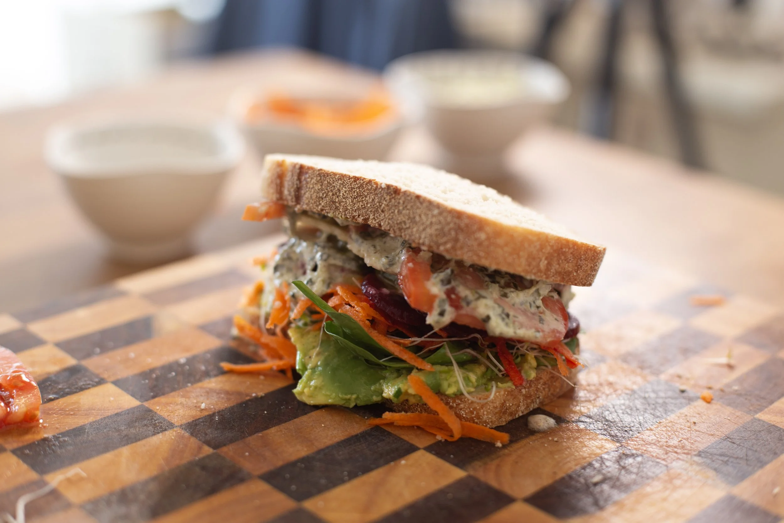 Rainbow Salad Sandwich