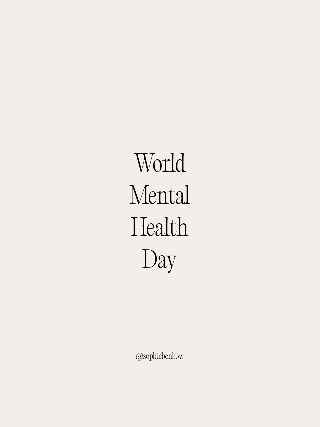 Happy World Mental Health Day 🤍

A reminder that mental health is something we all have, and something we deserve to care for.

We all experience life differently. What we carry, what we struggle with and what helps us feel more like ourselves will 