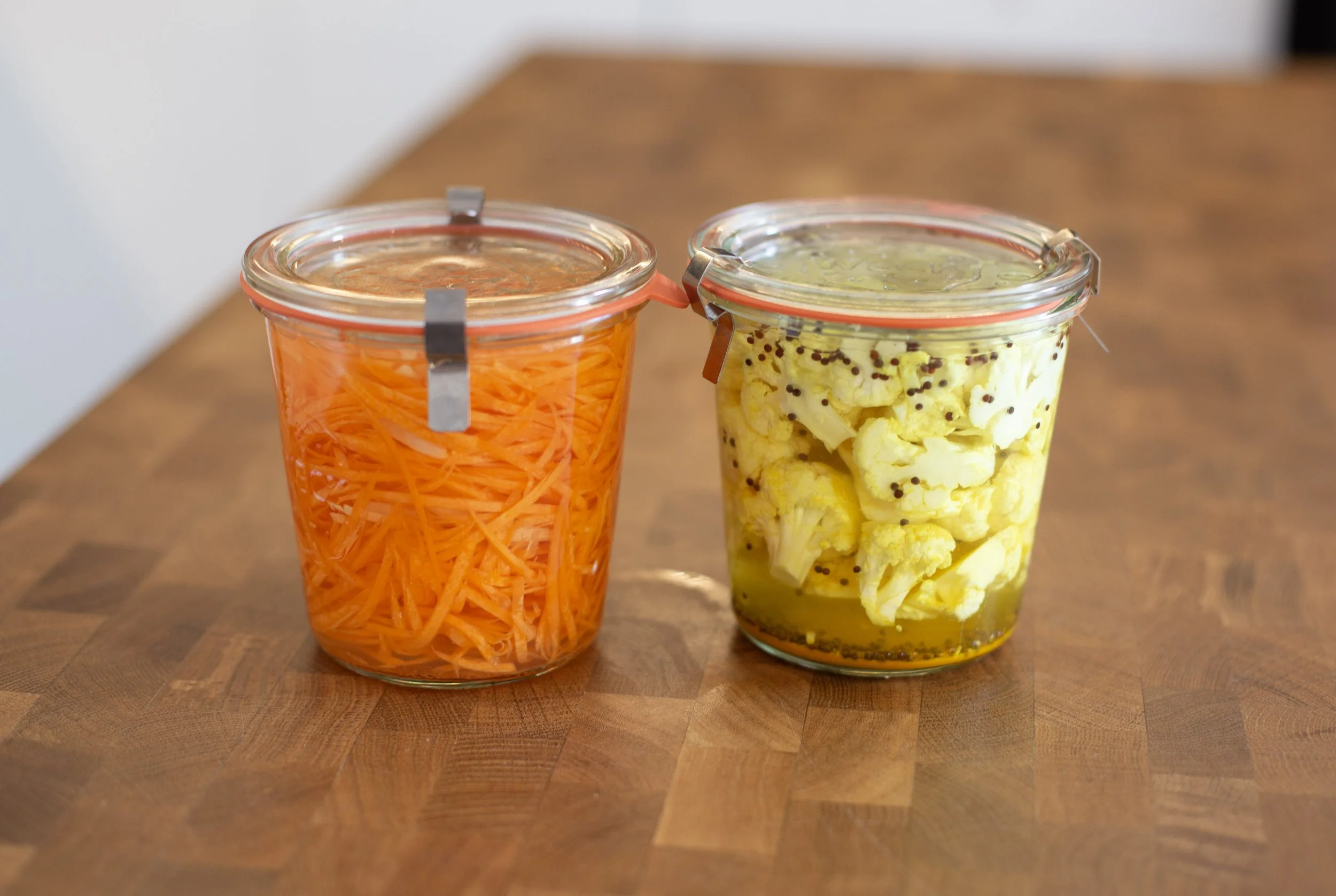 Quick Pickles: Turmeric &amp; Mustard Seed Cauliflower and Carrot &amp; Ginger