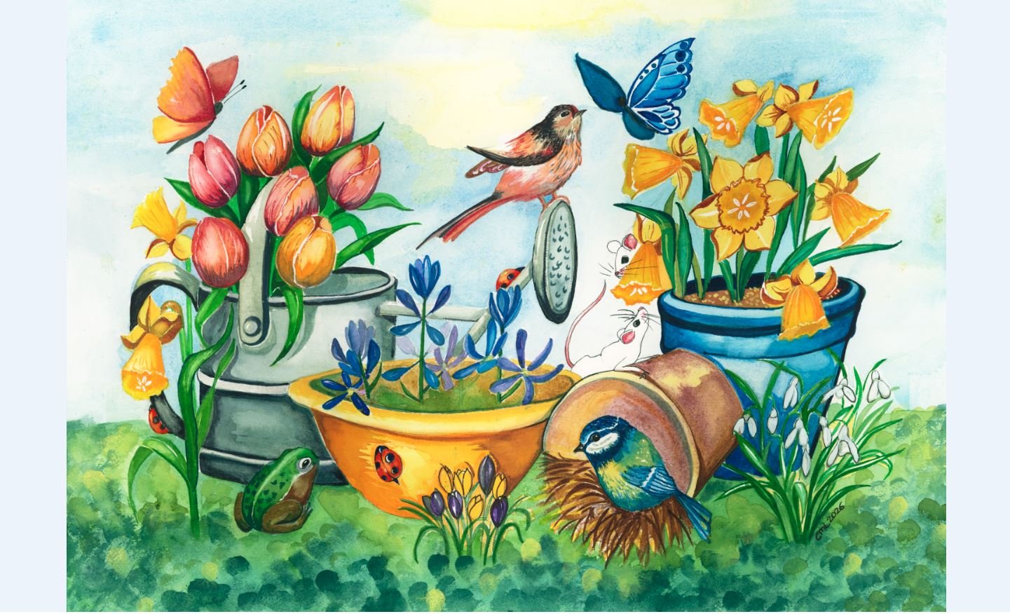 Spring plant pots 2