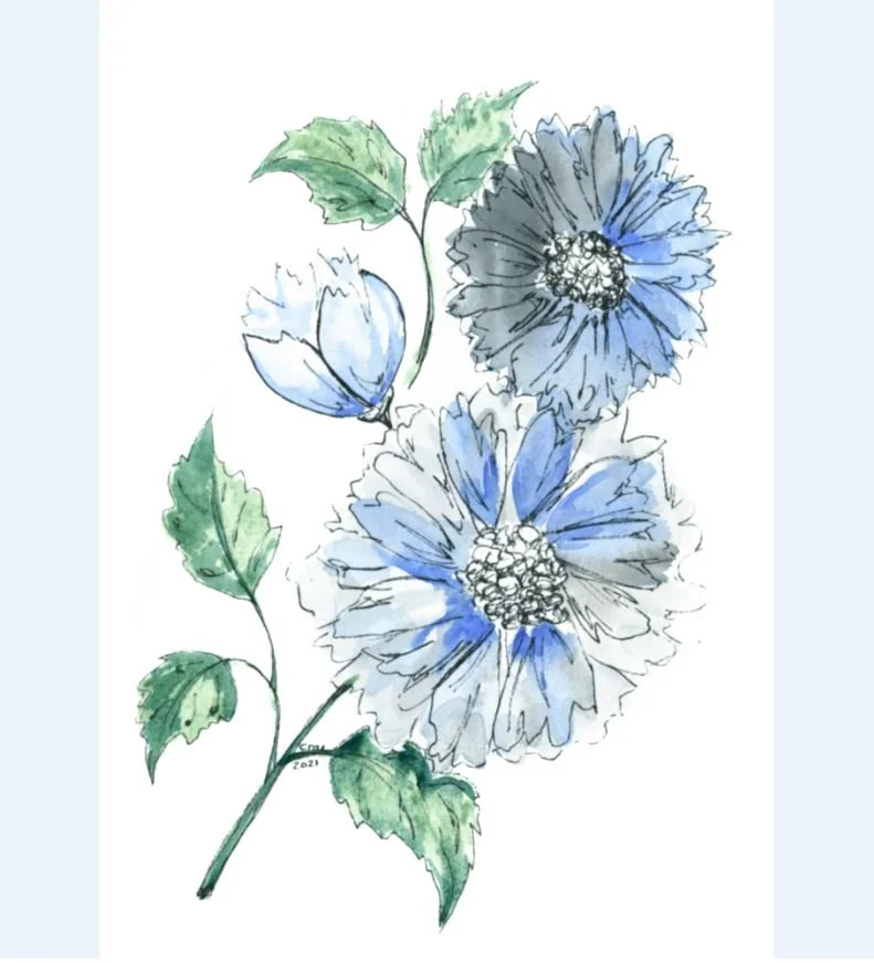 Blue Flowers 1