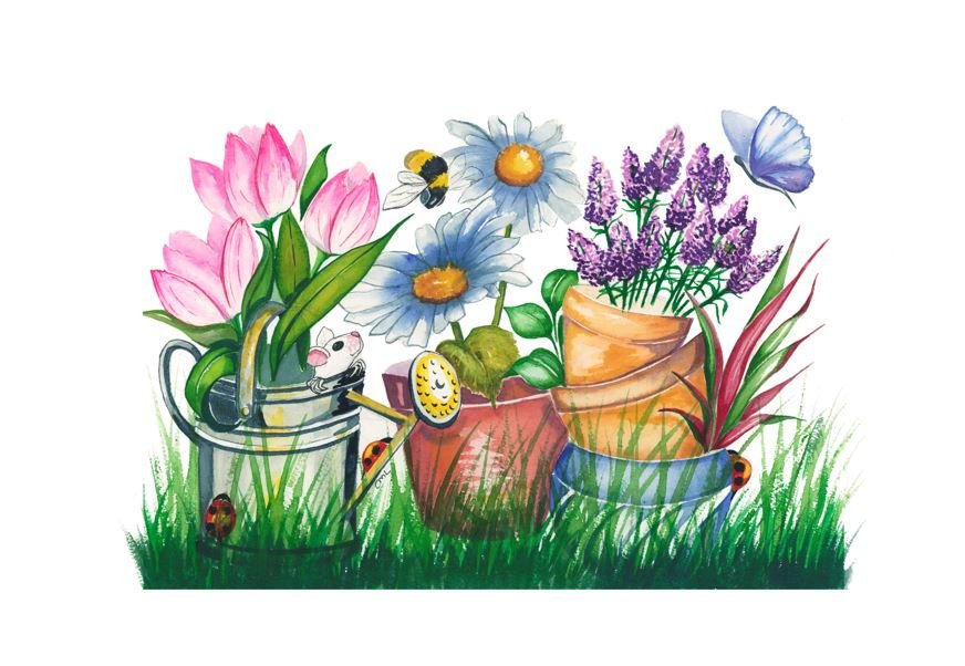 Spring plant pots 1