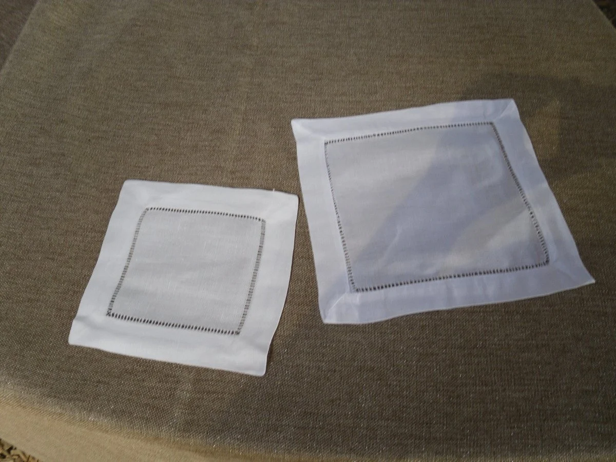 Cocktail napkins hemstitch cotton (Copy)