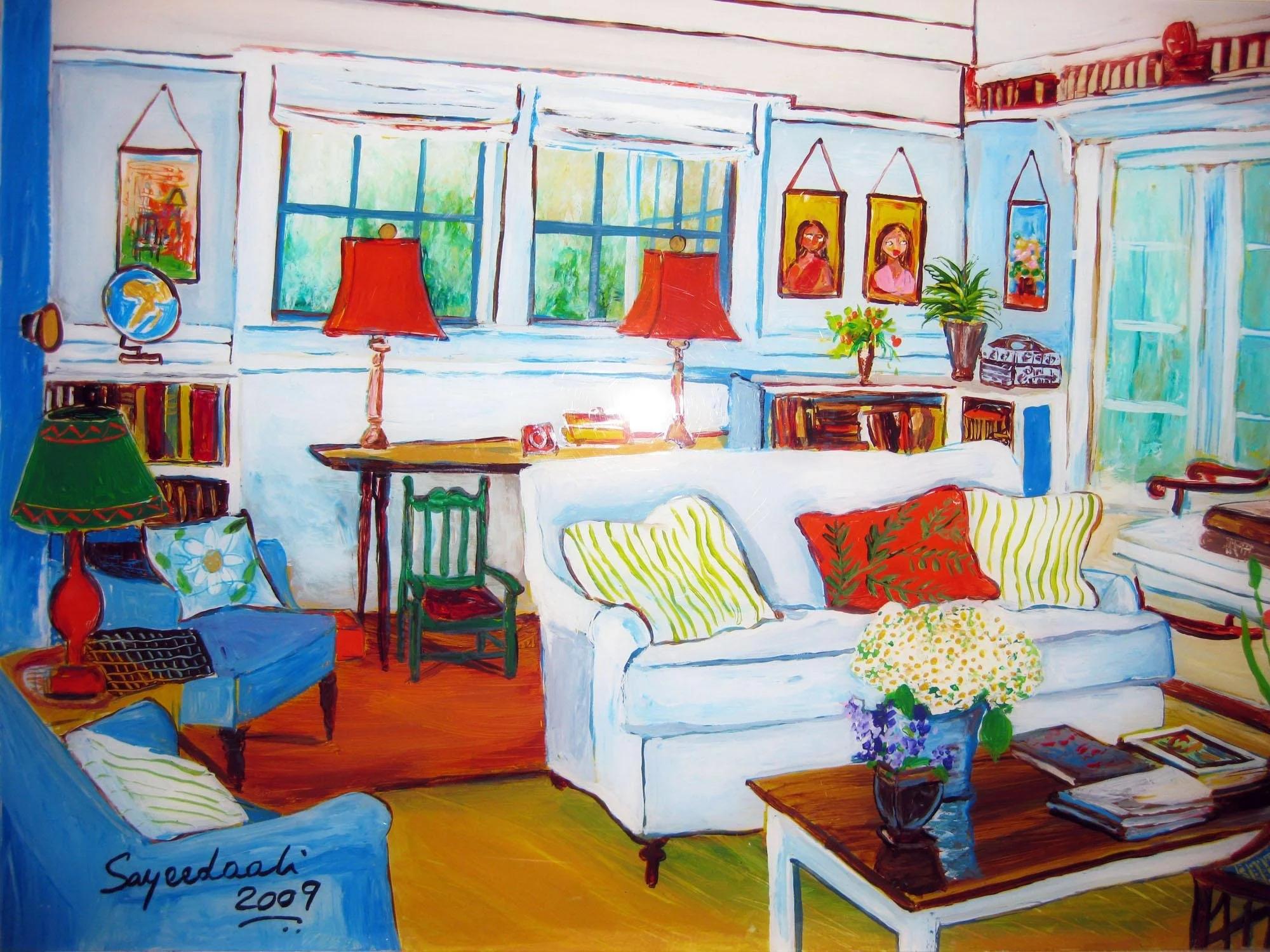 2009 - Reverse Painting - Acrylic on Canvas -24''x16''.JPG