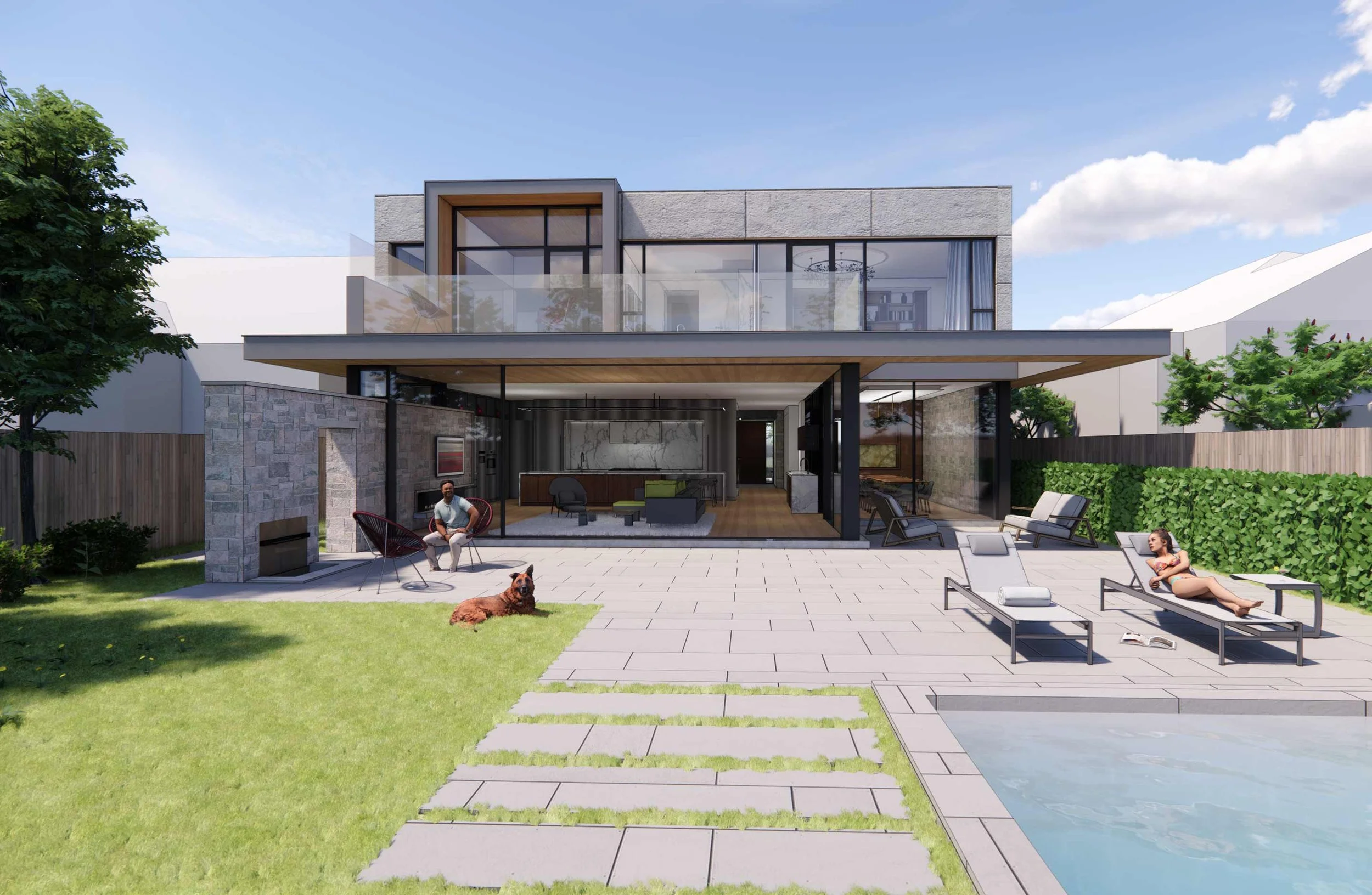 Hoggs Hollow rear elevation