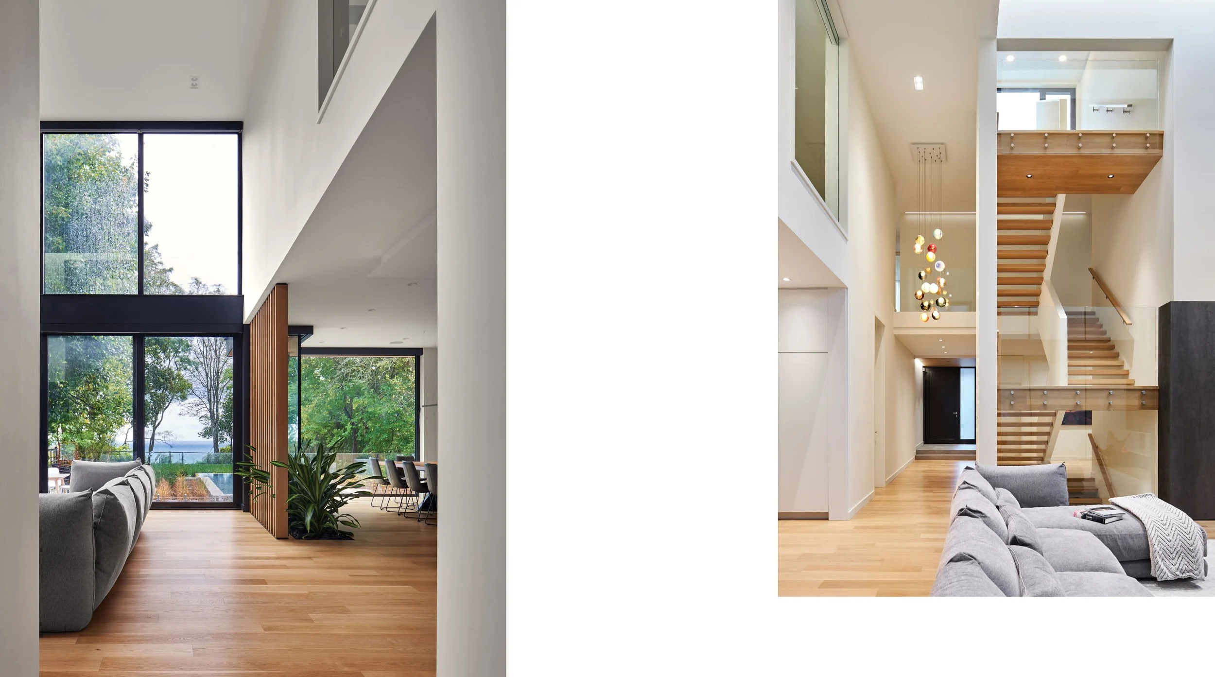 Living room and dining room.