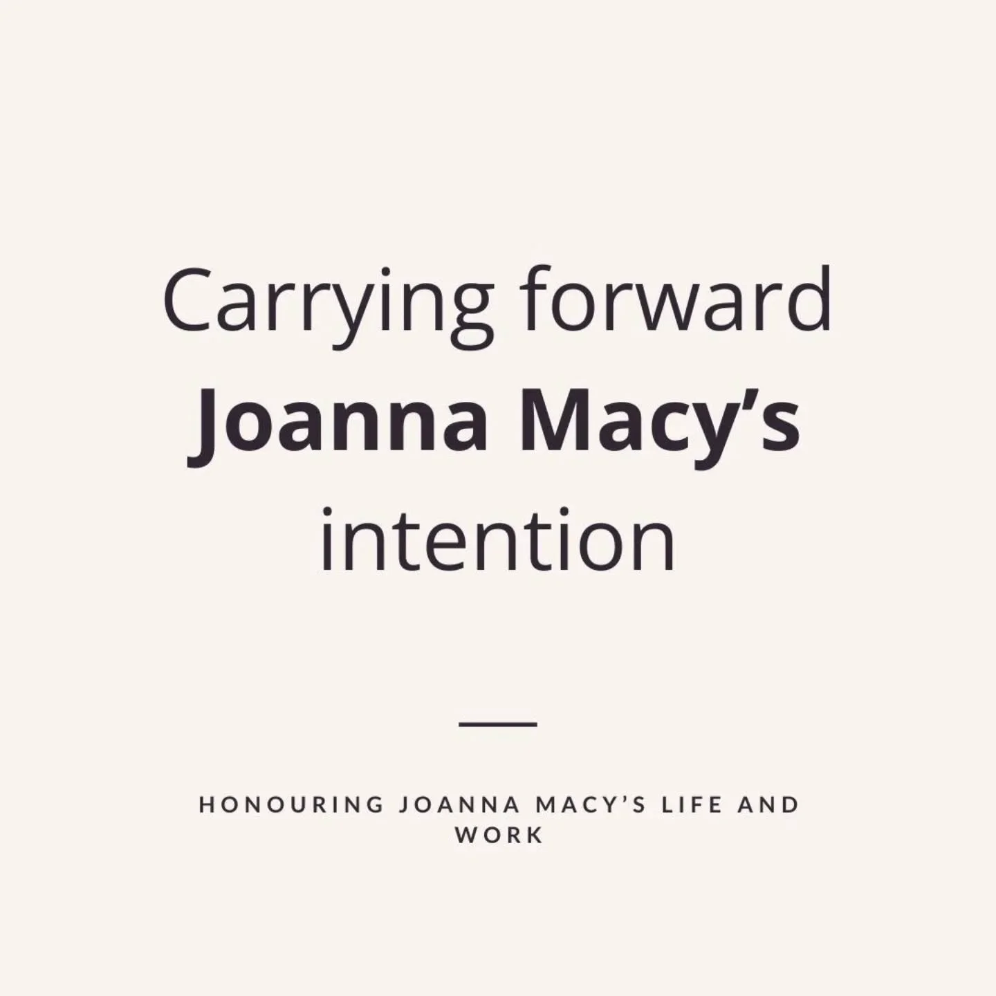 &quot;As I spoke of her impact on my life I noticed the sense of Joanna and Sobonfu Som&eacute; as two of my core teachers. Maeve Gavin, from whom I received the particular flavour of Grief tending work I now offer, was also inspired by these two wom