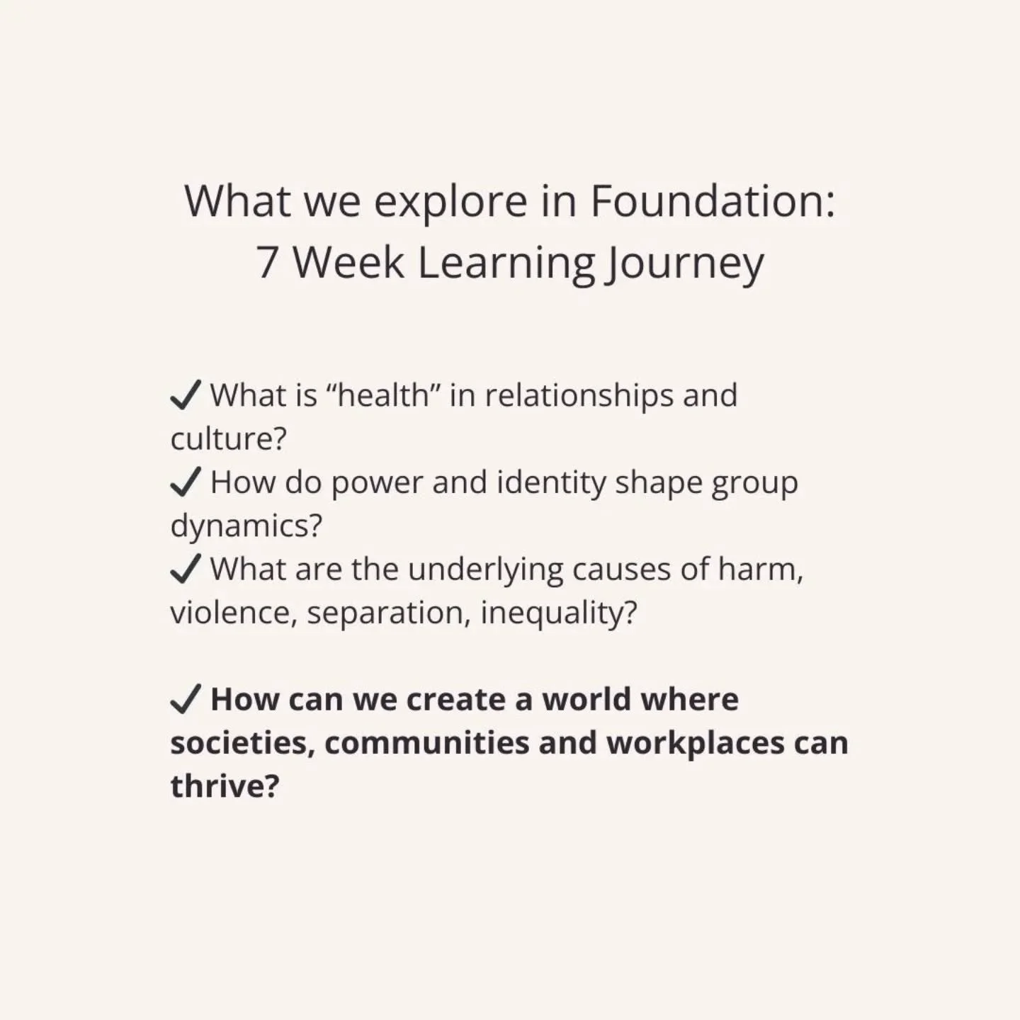 How do we move cture in a direction that creates more health for all?

At home, in teams, in movements &mdash; culture is always being shaped by the dynamics between us. The Heathy Human Culture Learning Journey helps you see those dynamics more clea