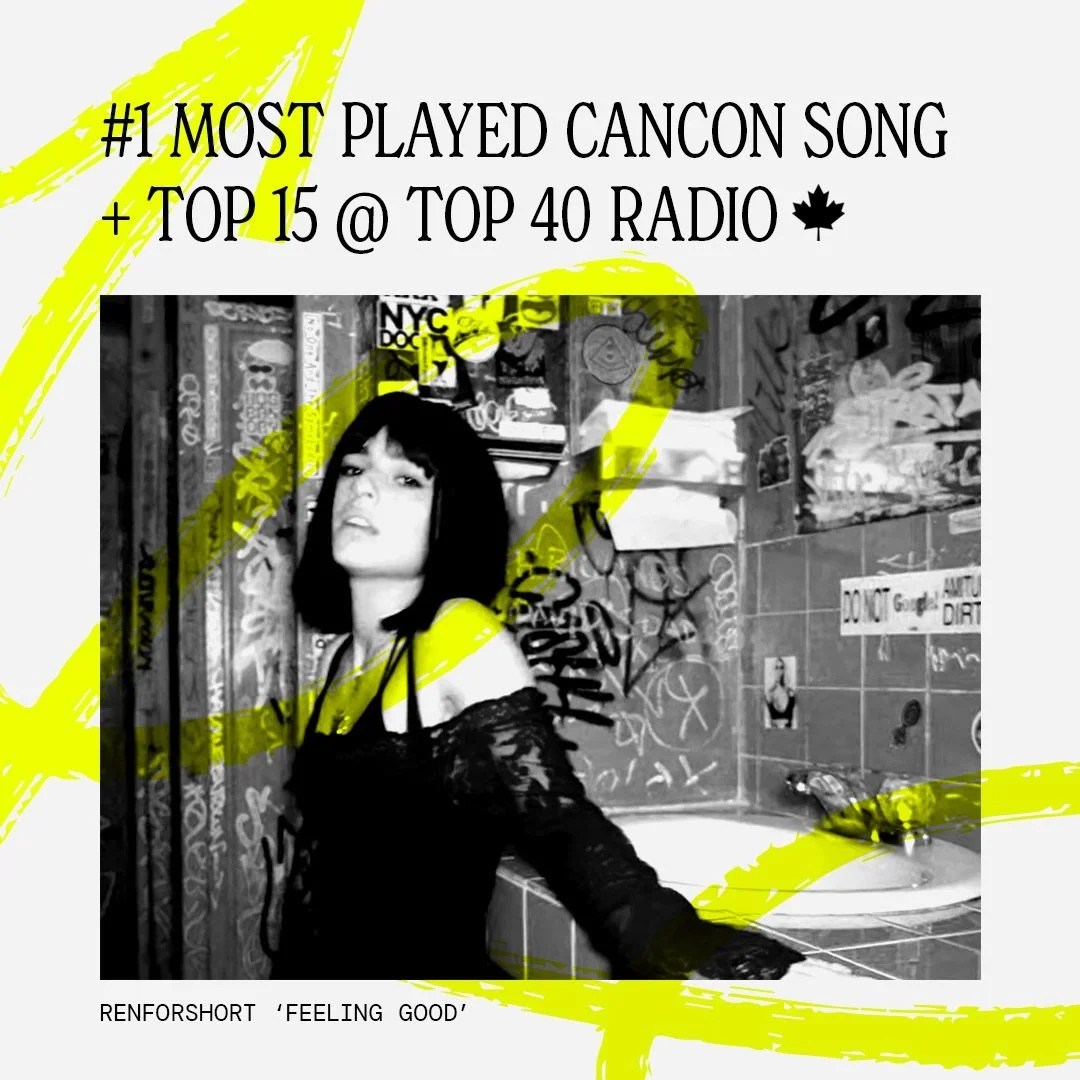 Now 6 Weeks inside Top 15 on the Canadian Top 40 Radio charts, renforshort's FEELING GOOD is the #1 Most Played Cancon song at the format this week too! Thank you radio friends and big congrats to Ren who is in South Korea writing KPOP smashes right 