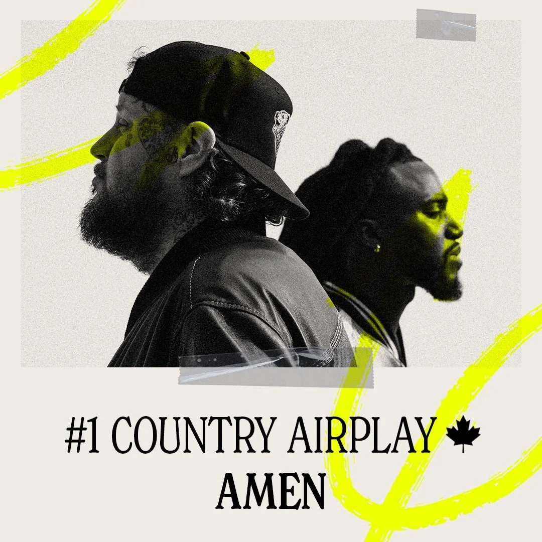 Shaboozey's 3rd Consecutive #1 Single at Canadian Country Radio!!! AMEN #1 💥 A big AMEN to all the stations 🇨🇦 and congratulations Shaboozey &amp; Jelly Roll @americandogwood @empire @jaredcotter @rangemp another COADY X You Are Hear Hit Collabora