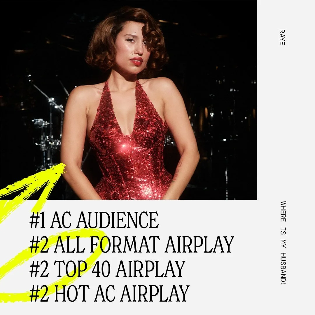 13 Weeks inside Top 5 at Top 40 Radio, peaks of #1 and #2 across all the pop formats and the Billboard All Format chart 💥 Thank you so very much to all the Canadian radio stations that have made WHERE IS MY HUSBAND!  RAYE's biggest hit so far!!! @hu