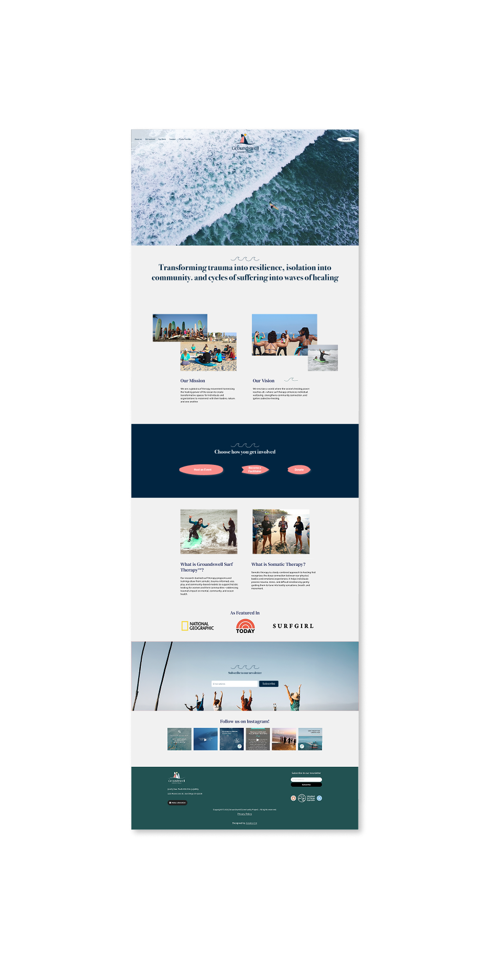 Web application UX design for nonprofit website product