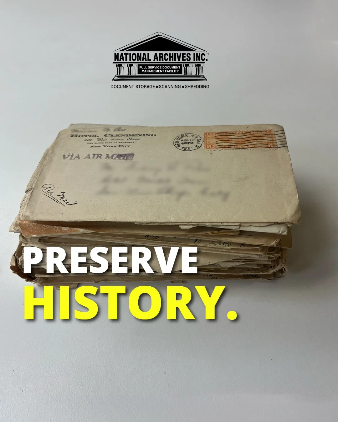 Historic handwritten letters from the early 1900s being digitally scanned and archived to preserve valuable historical records and stories for future generations.