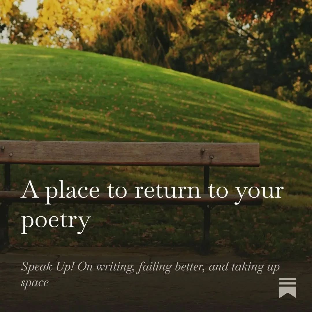 Maybe your poetry happens in bursts - a few intense days every once in a while. Perhaps you have half-finished drafts, or lines you tinker with sometimes. Maybe you're waiting for the right time to return to it. 

Poetical Workshop's April cohort is 