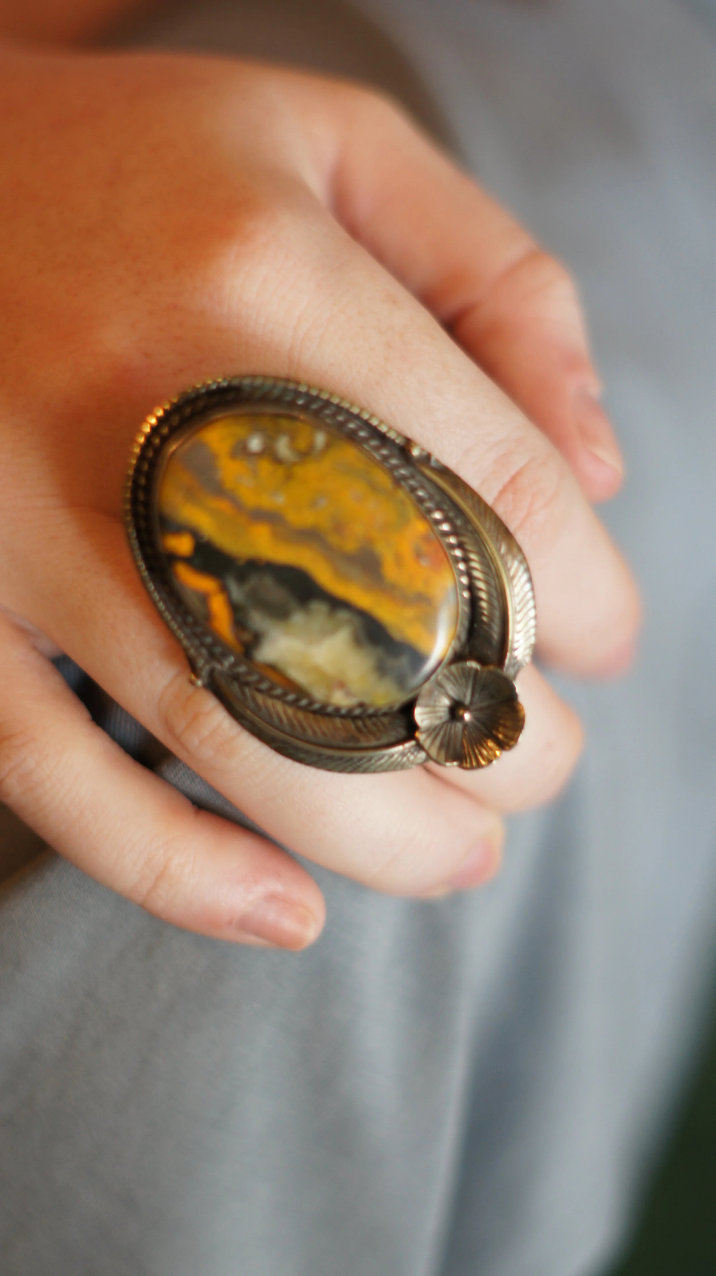 Bumblebee Jasper Ring
