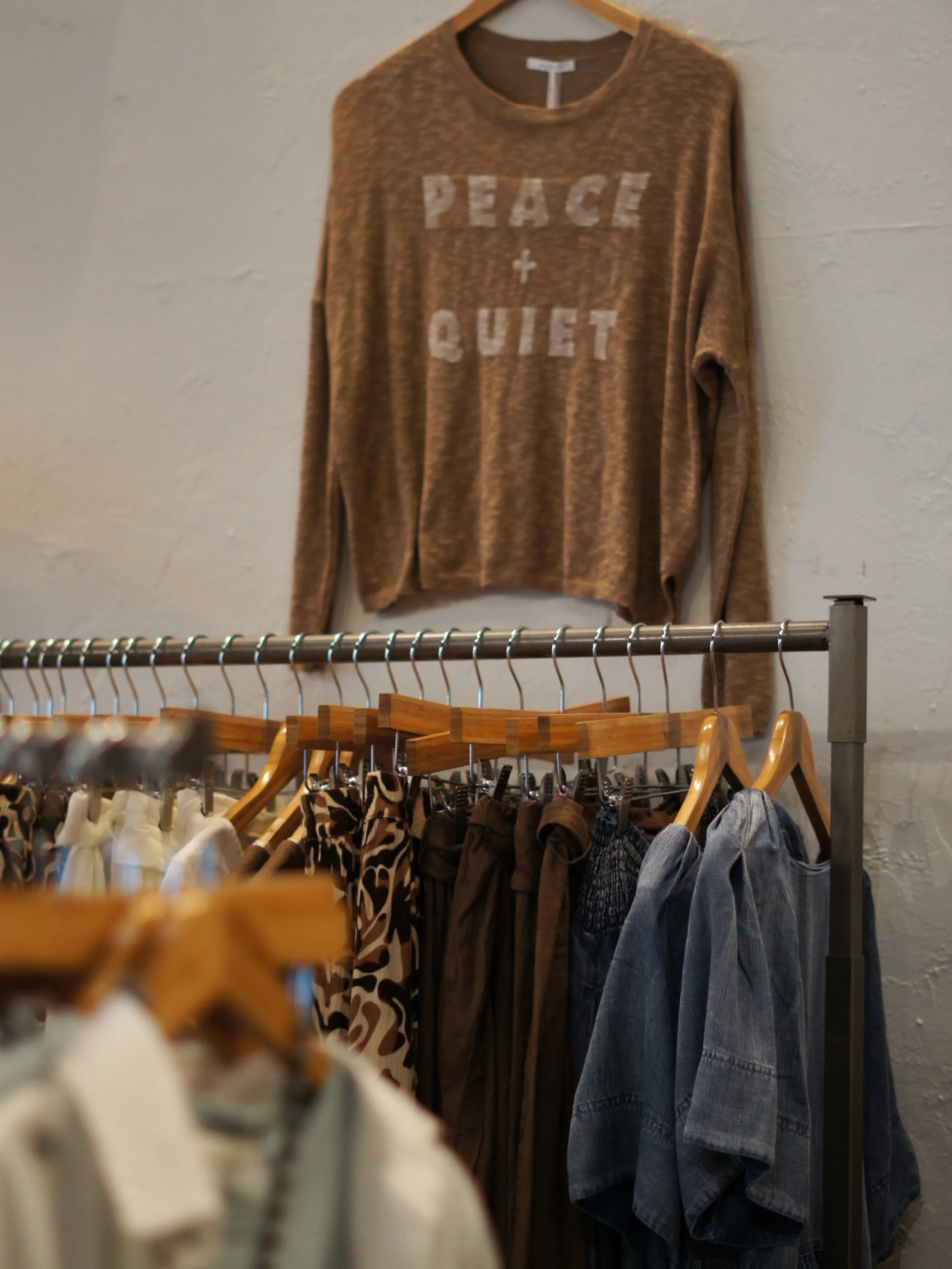 Elevating your Everyday 🕊️

Make your shopping experience pleasant with a trip to our boutique. Whether your prefer Peace &amp; Quiet or love living it up with your favorite tunes - you can choose how you shop in our store. Includes your choice of t