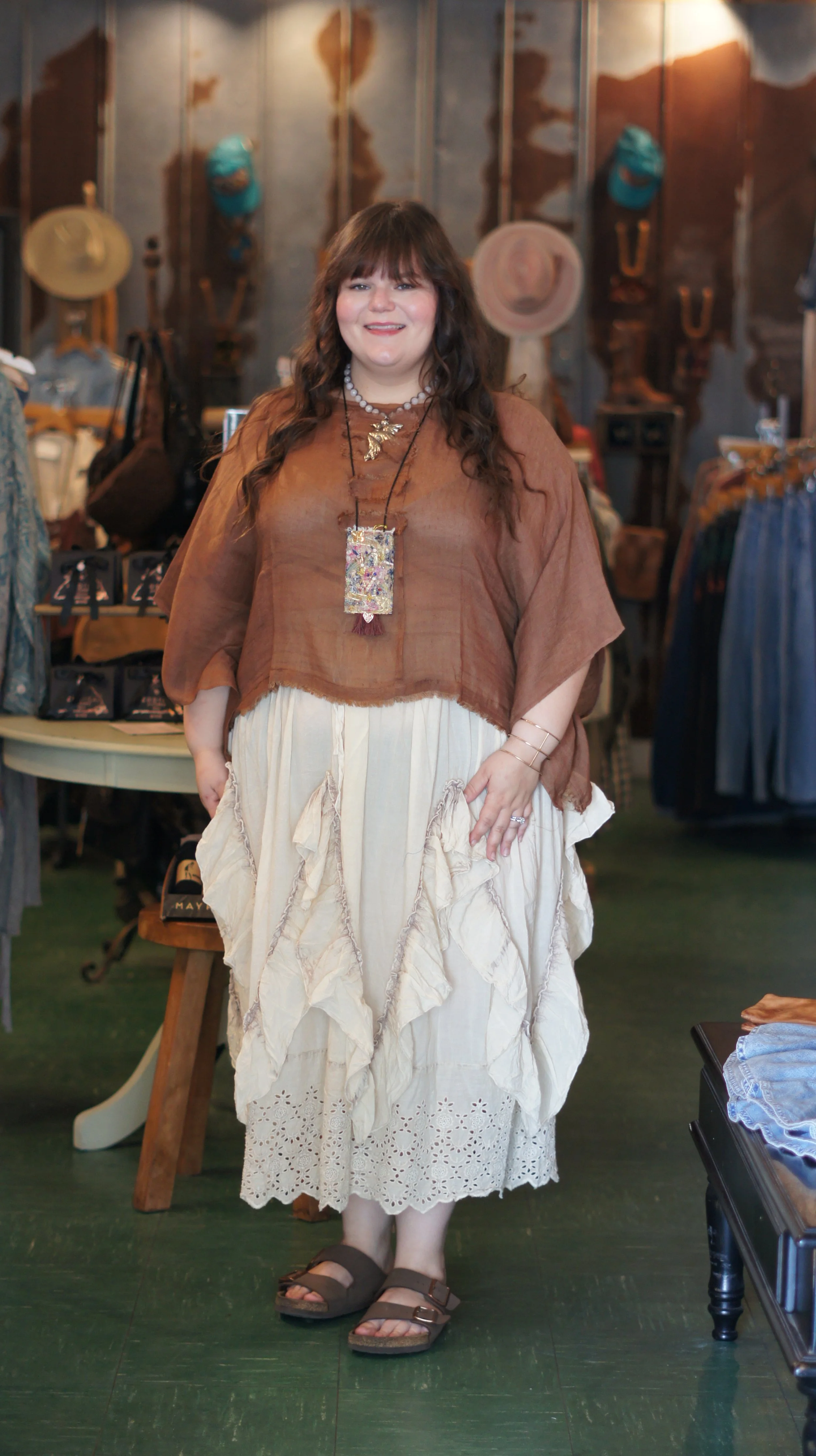 Sheer Rust Poncho