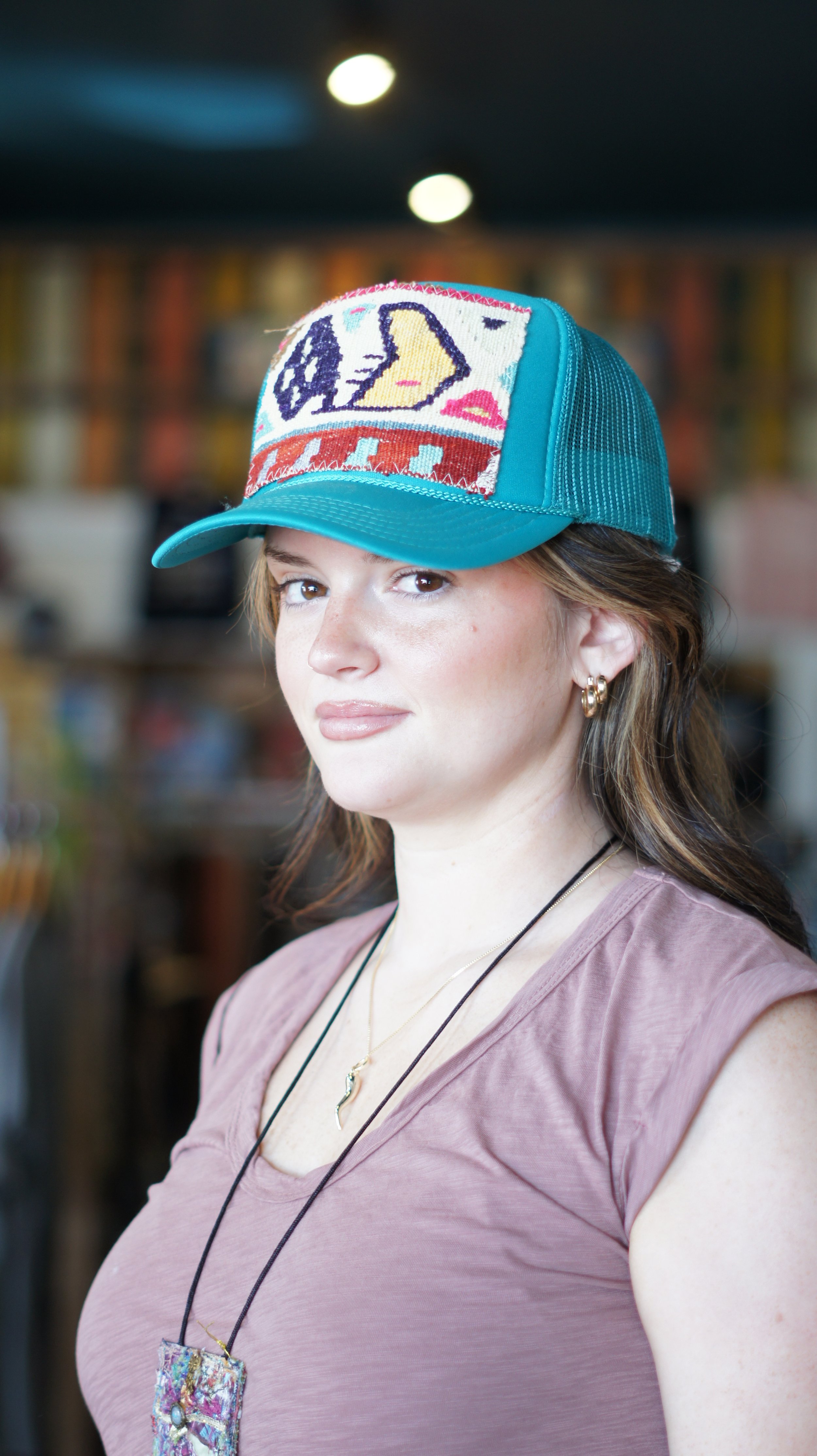 Teal Trucker Hat