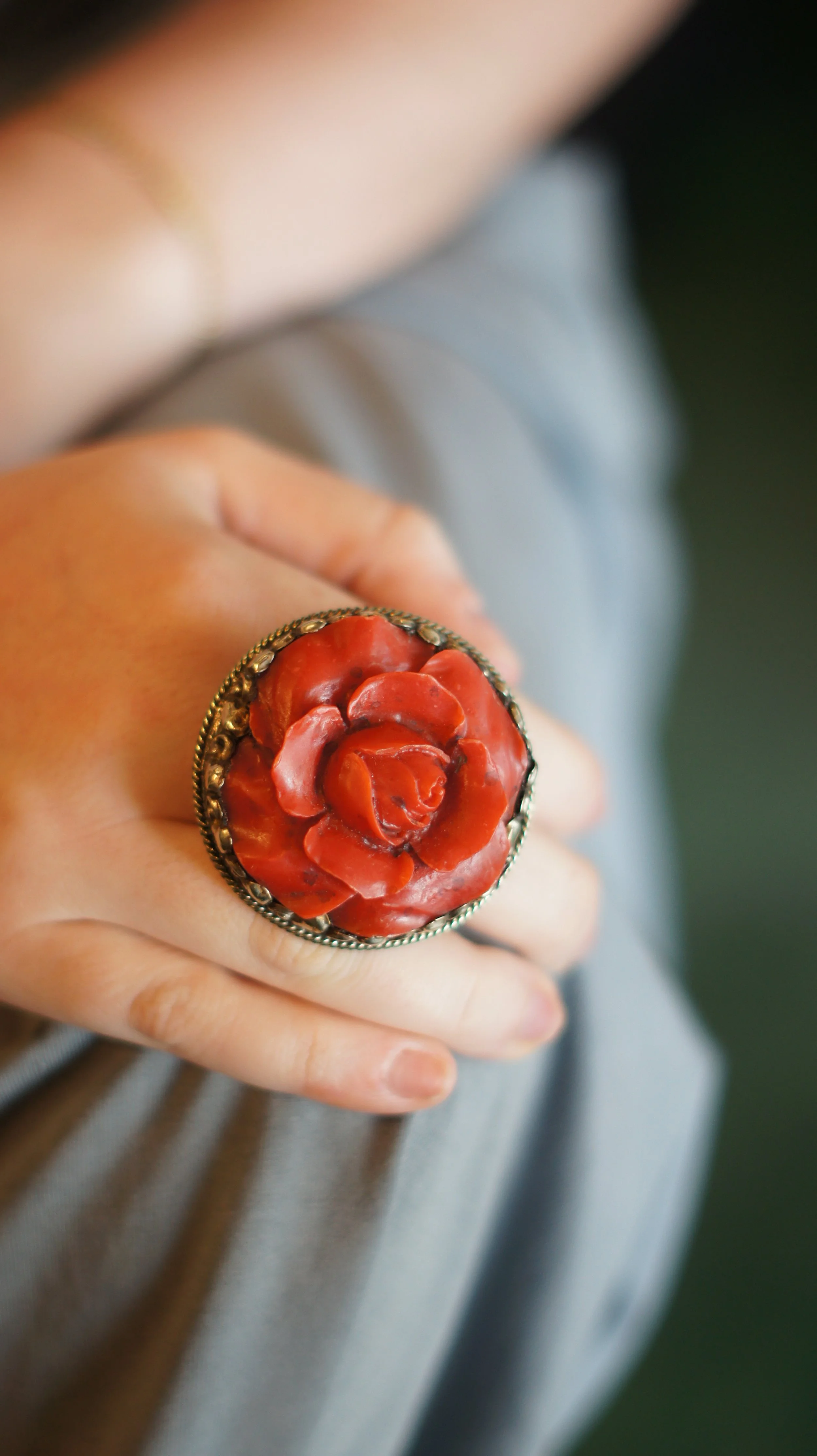 Silver Rose Ring