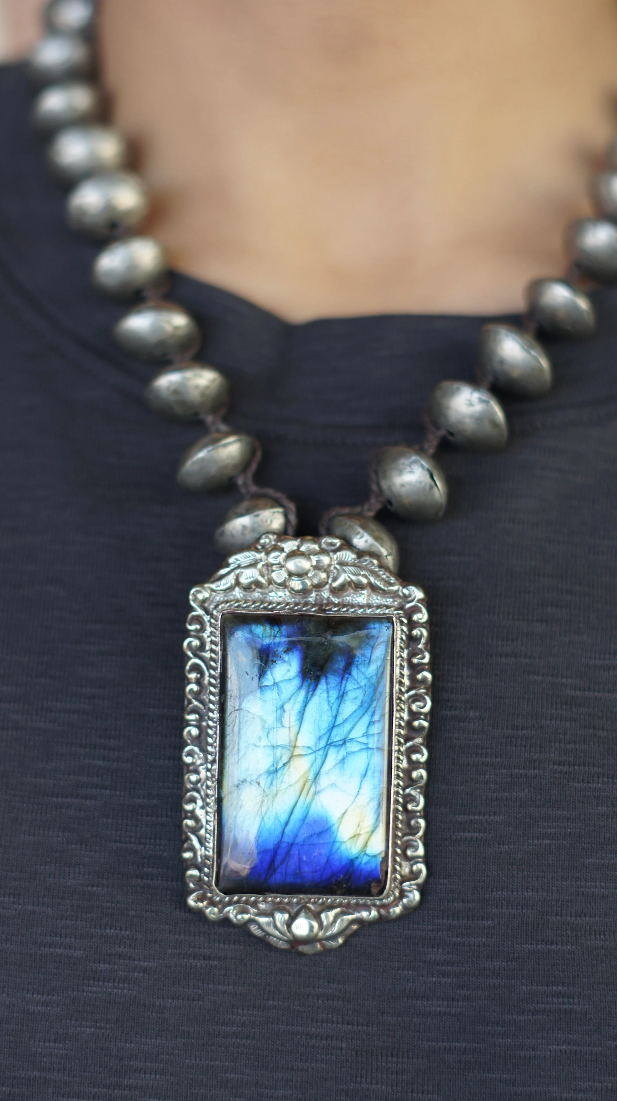 Labradorite Window Necklace
