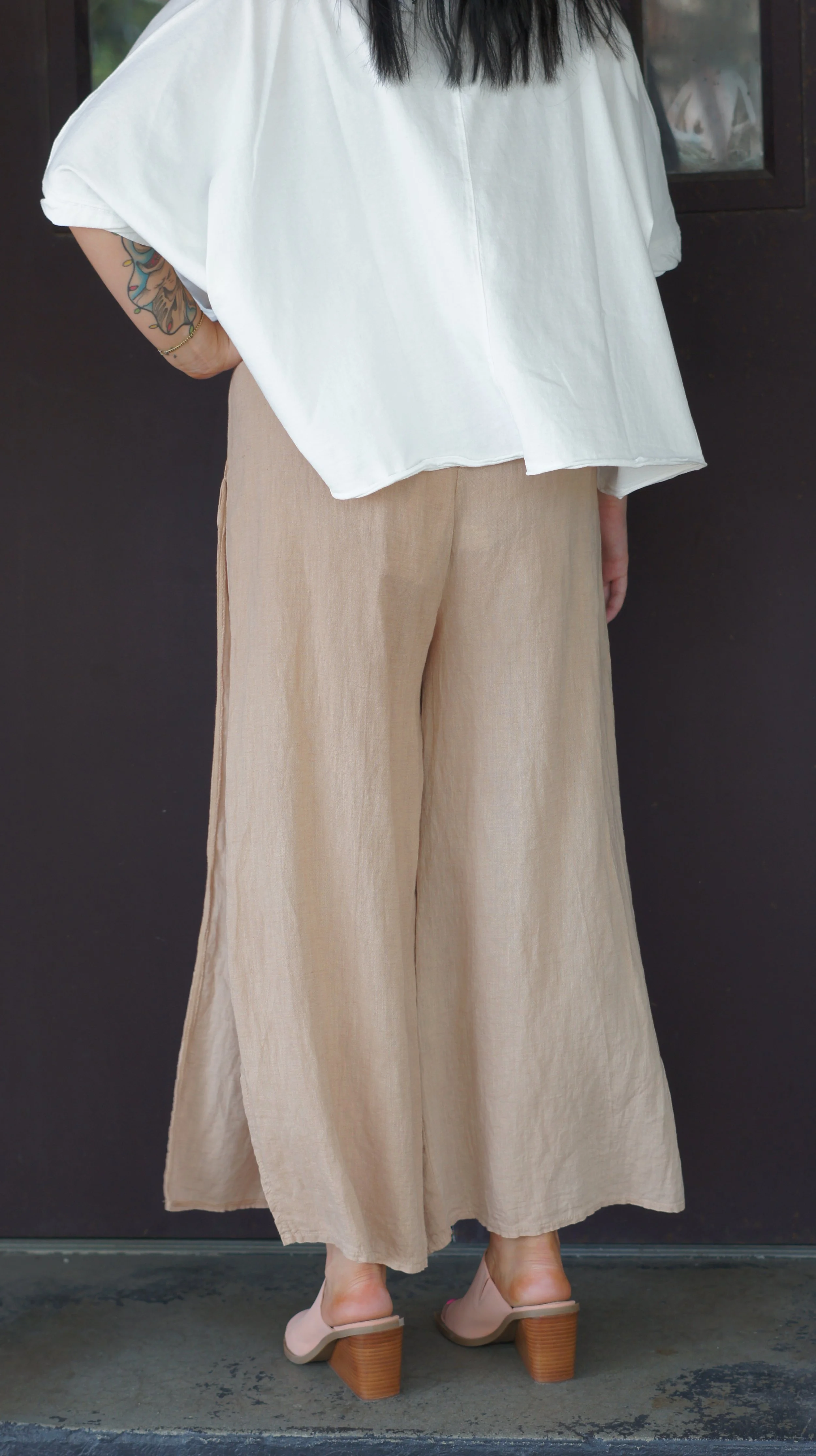 Camel Linen Everyday Pant B.JPG