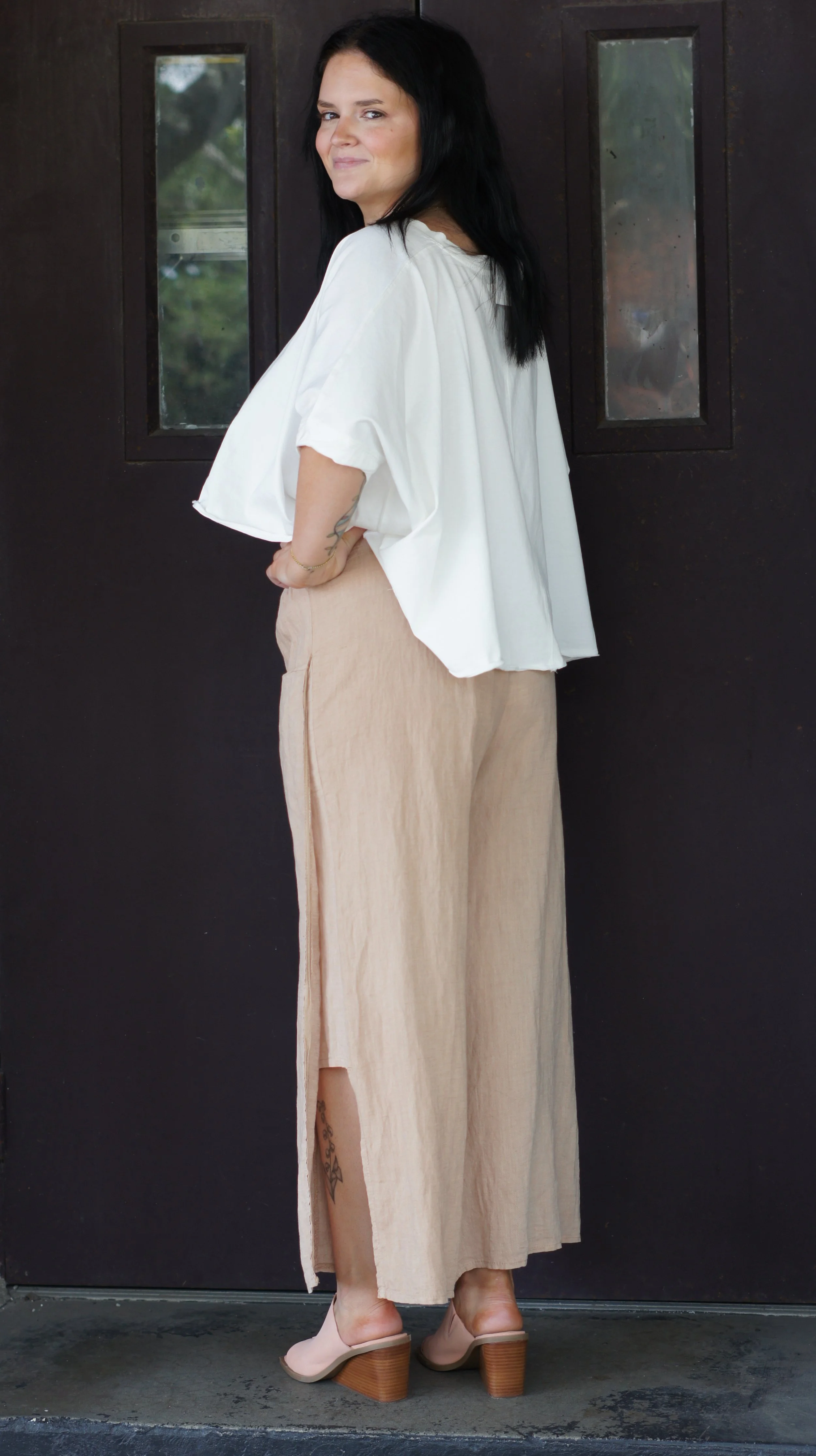 Camel Linen Everyday Pant A.JPG