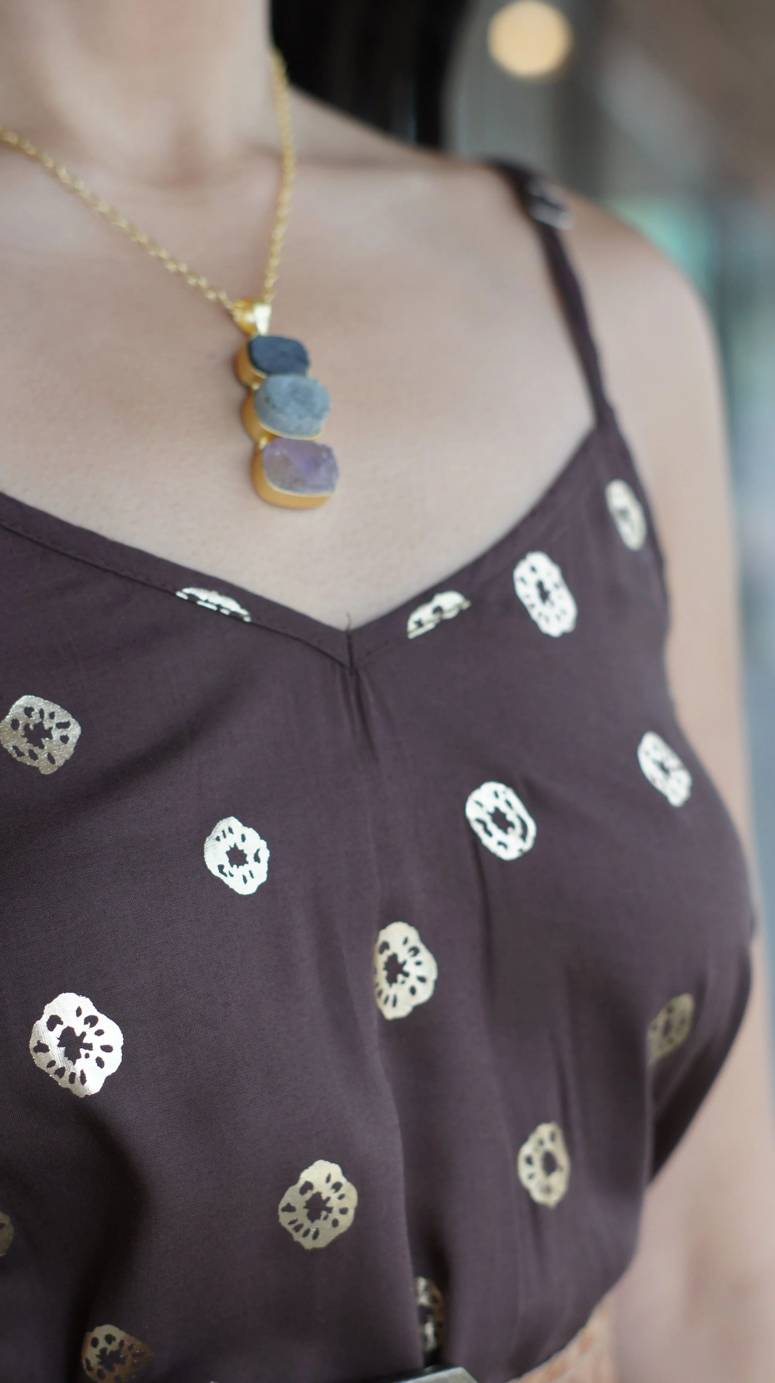 Golden Brown Maxi Dress CU.JPG