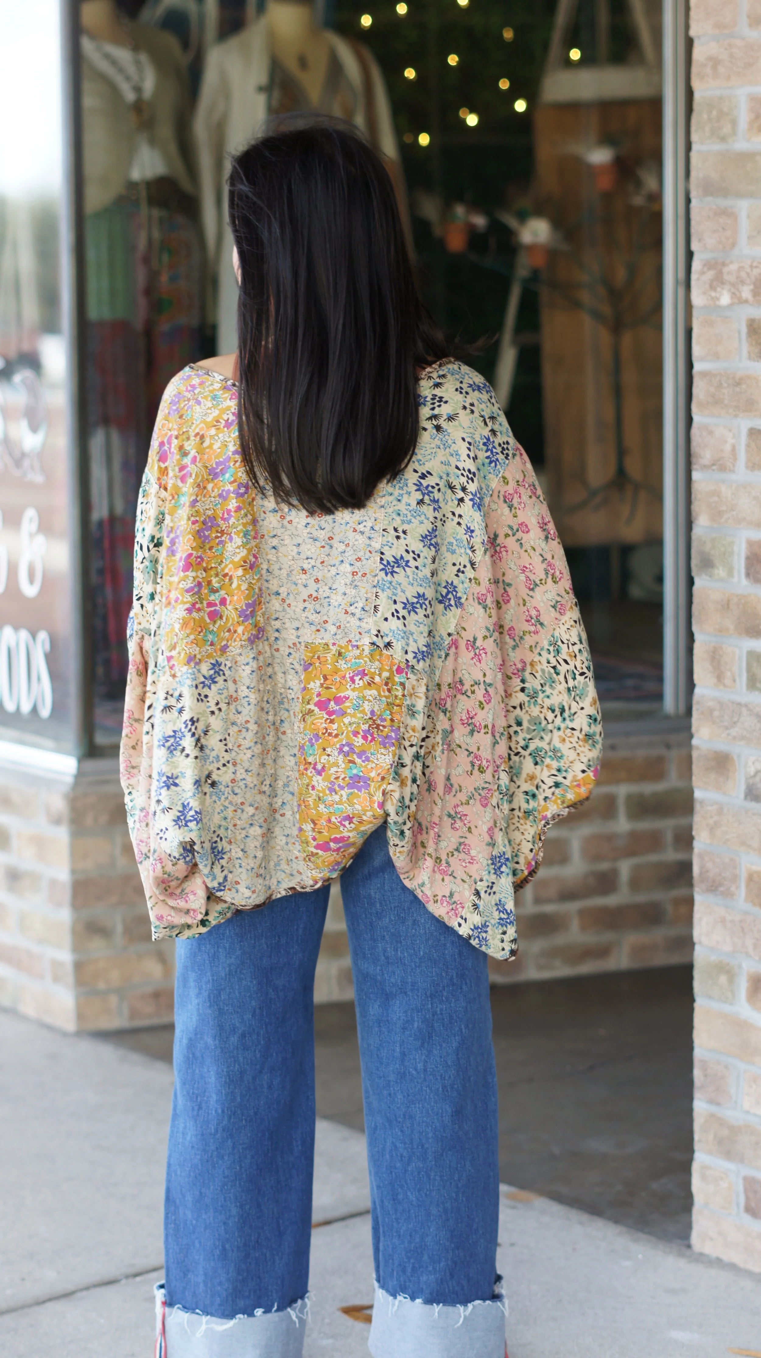 Floral Latte Cardigan Shrug