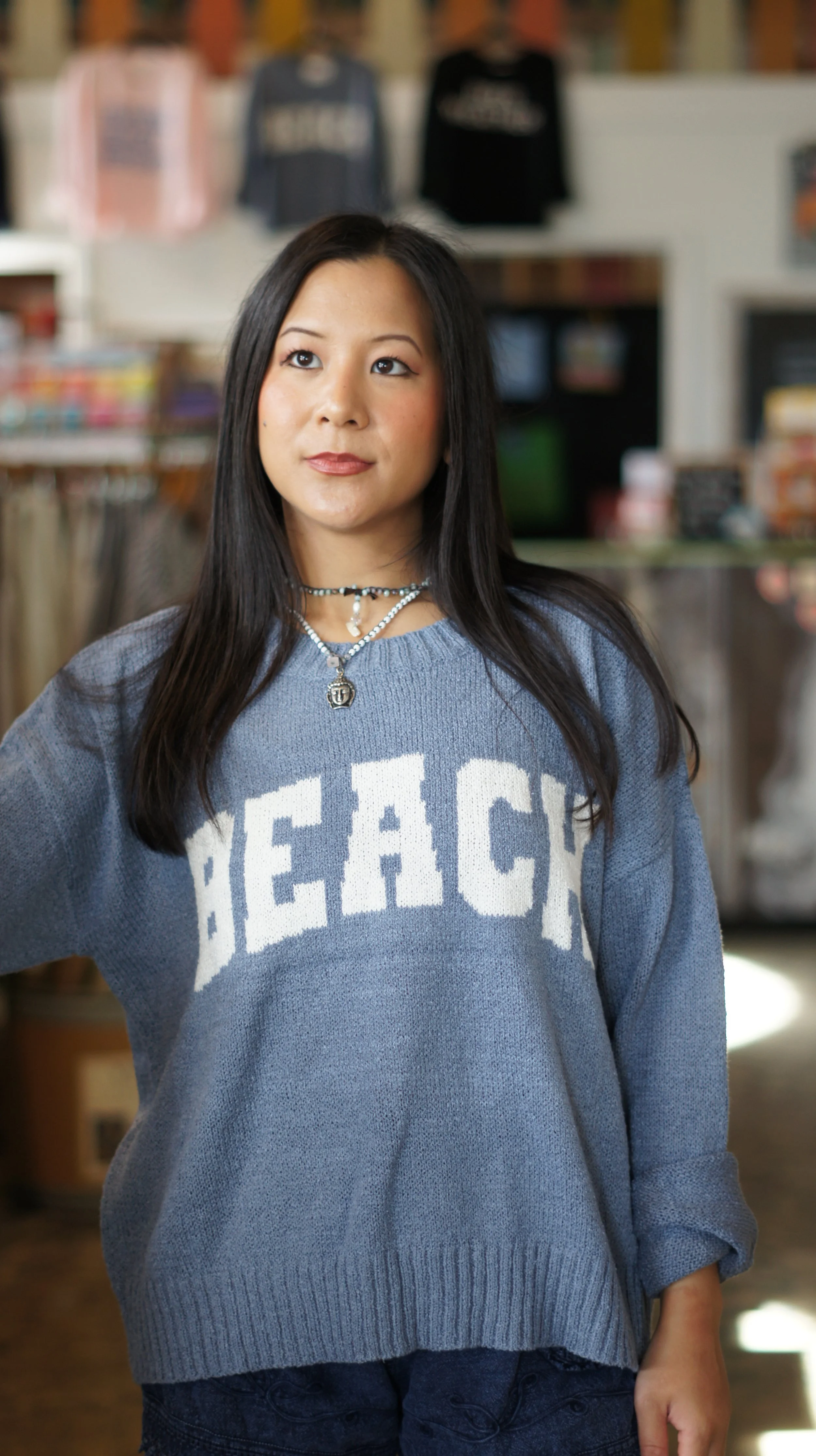 Blue Beach Sweater