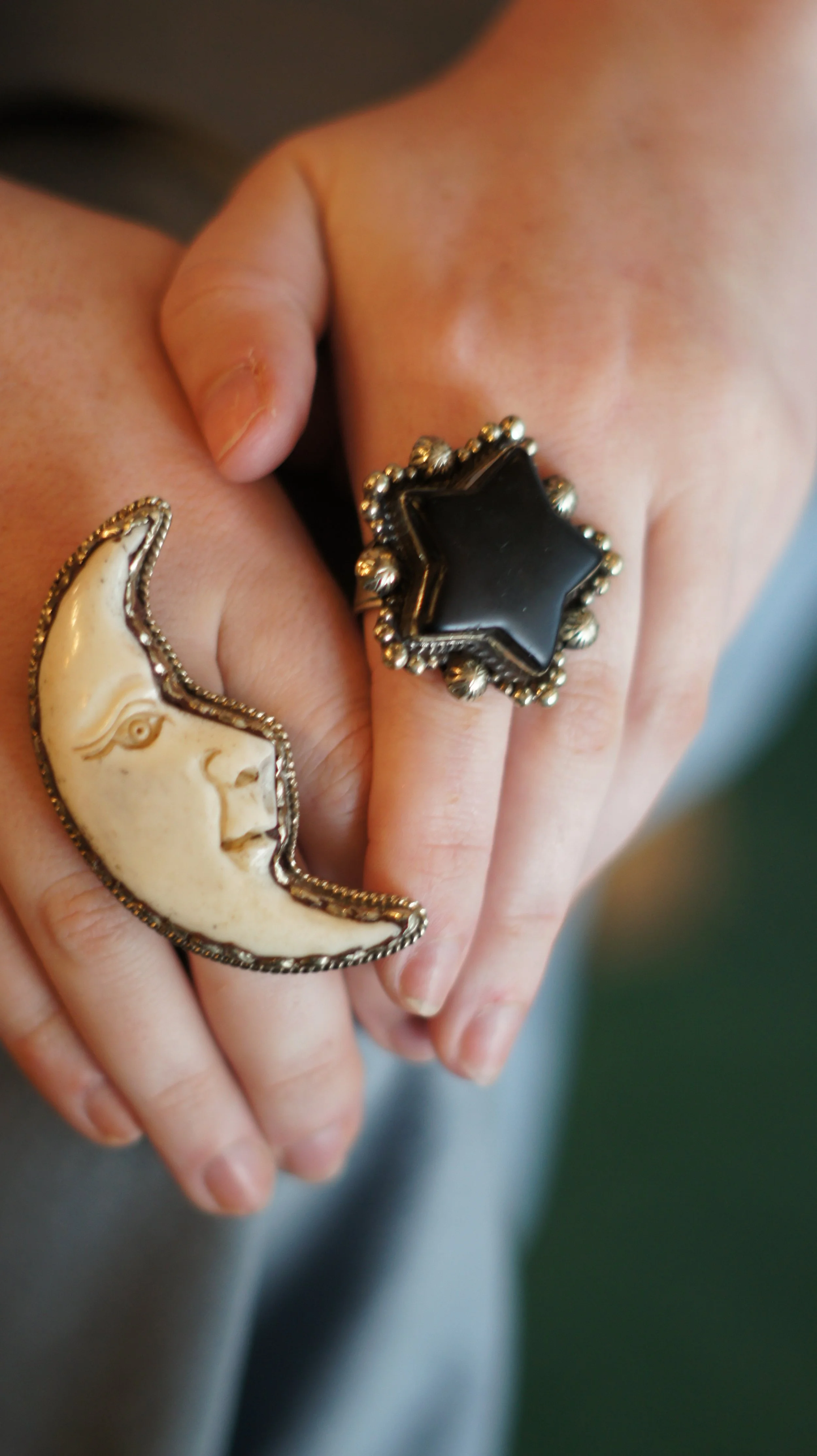 Onyx Star Ring