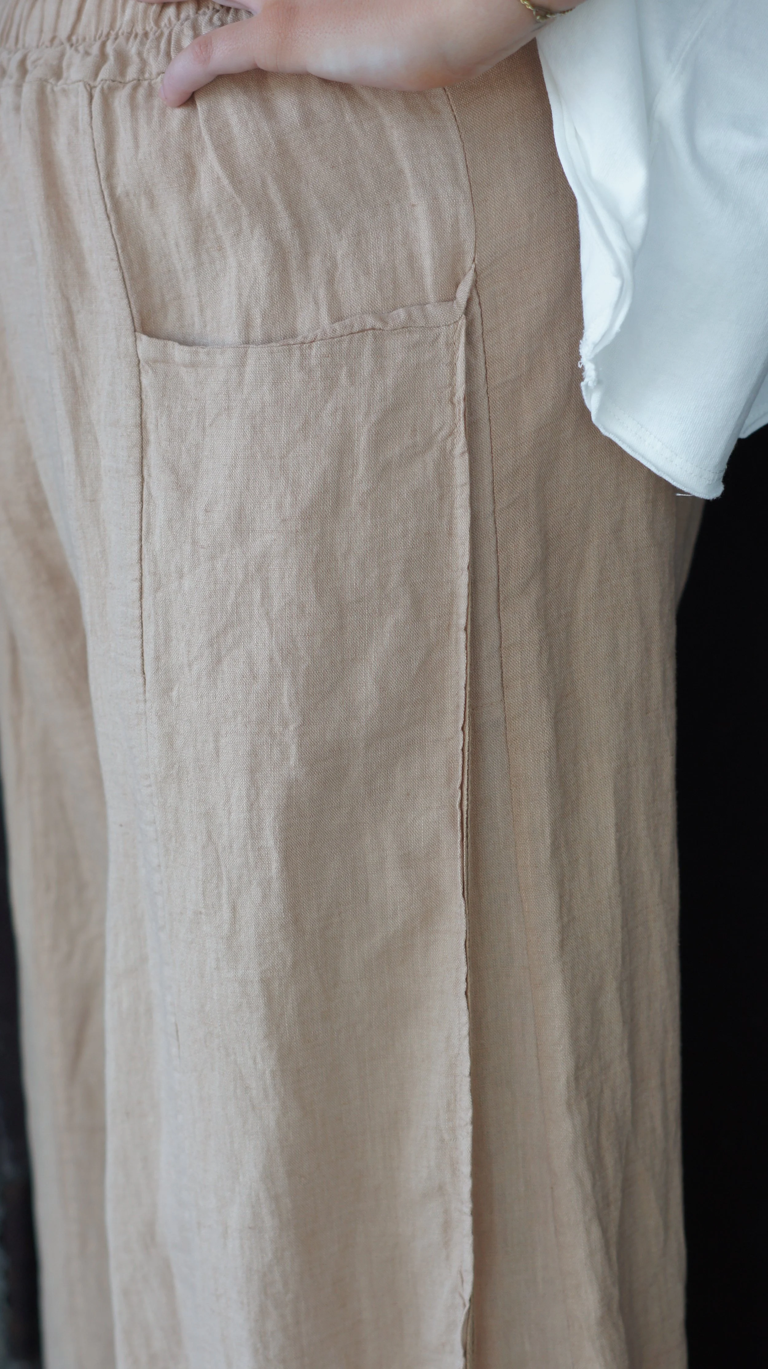 Camel Linen Everyday Pant D.JPG