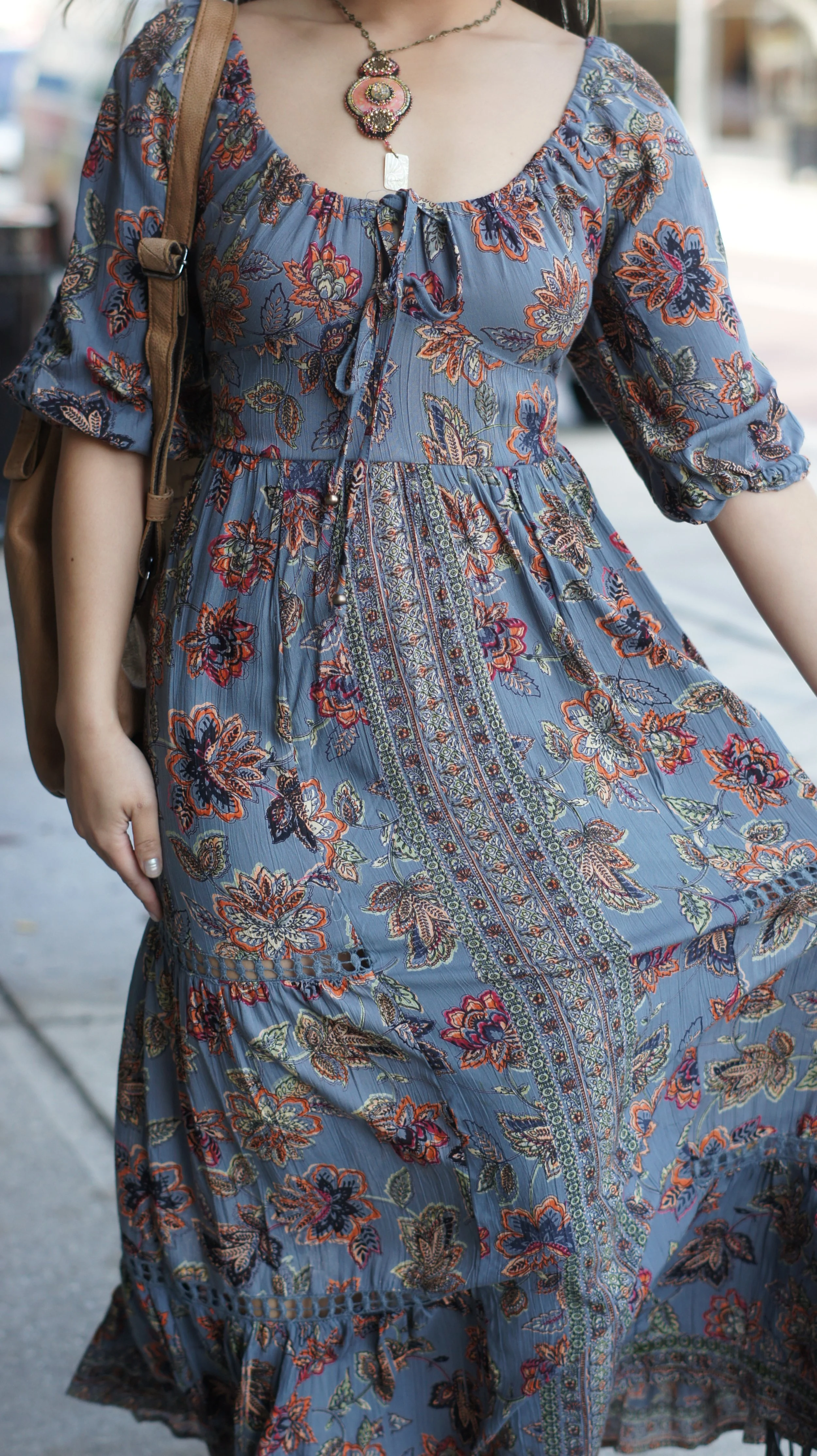 Dusty Floral Maxi Dress