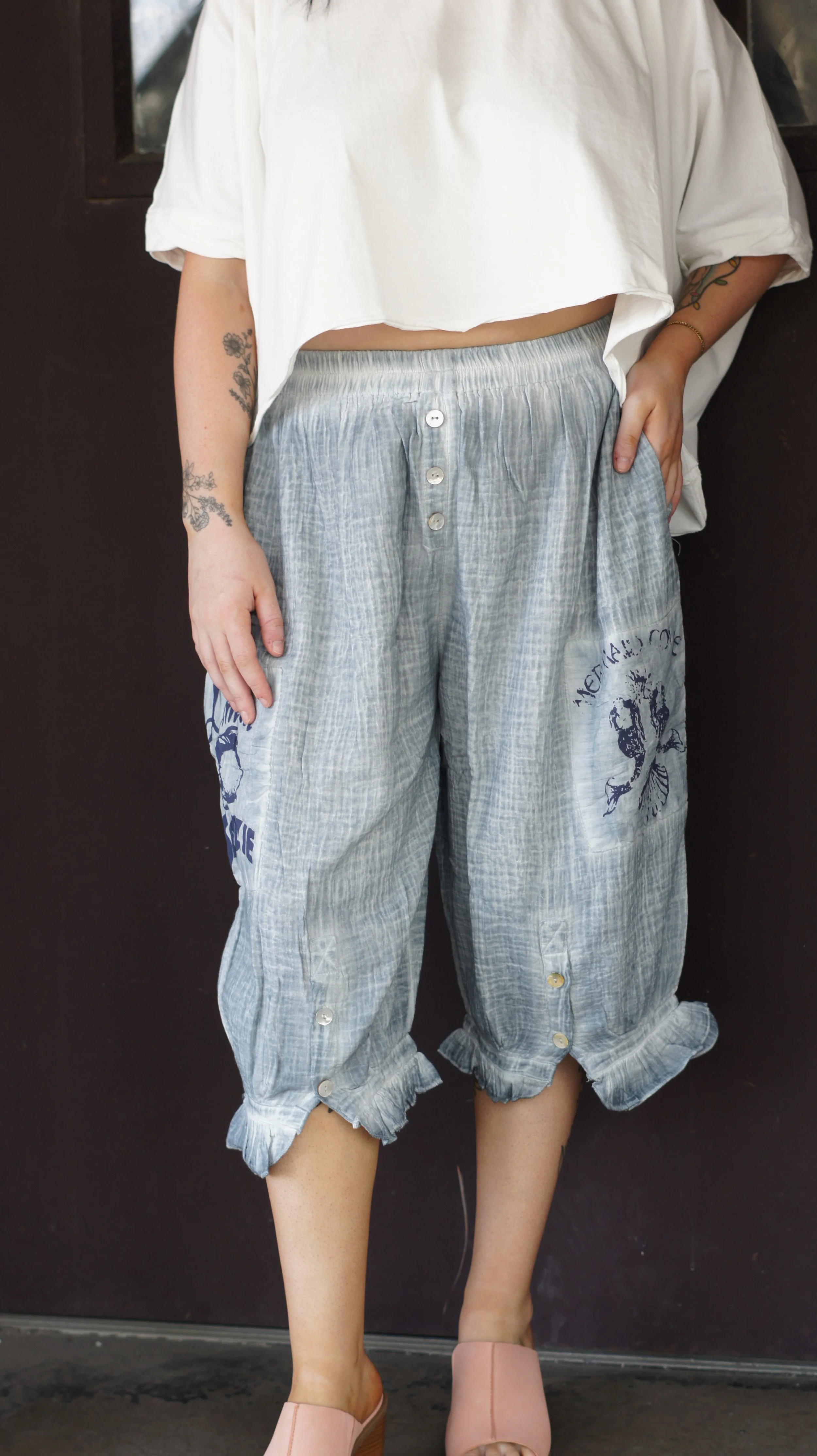 Blue Capri Bloomers