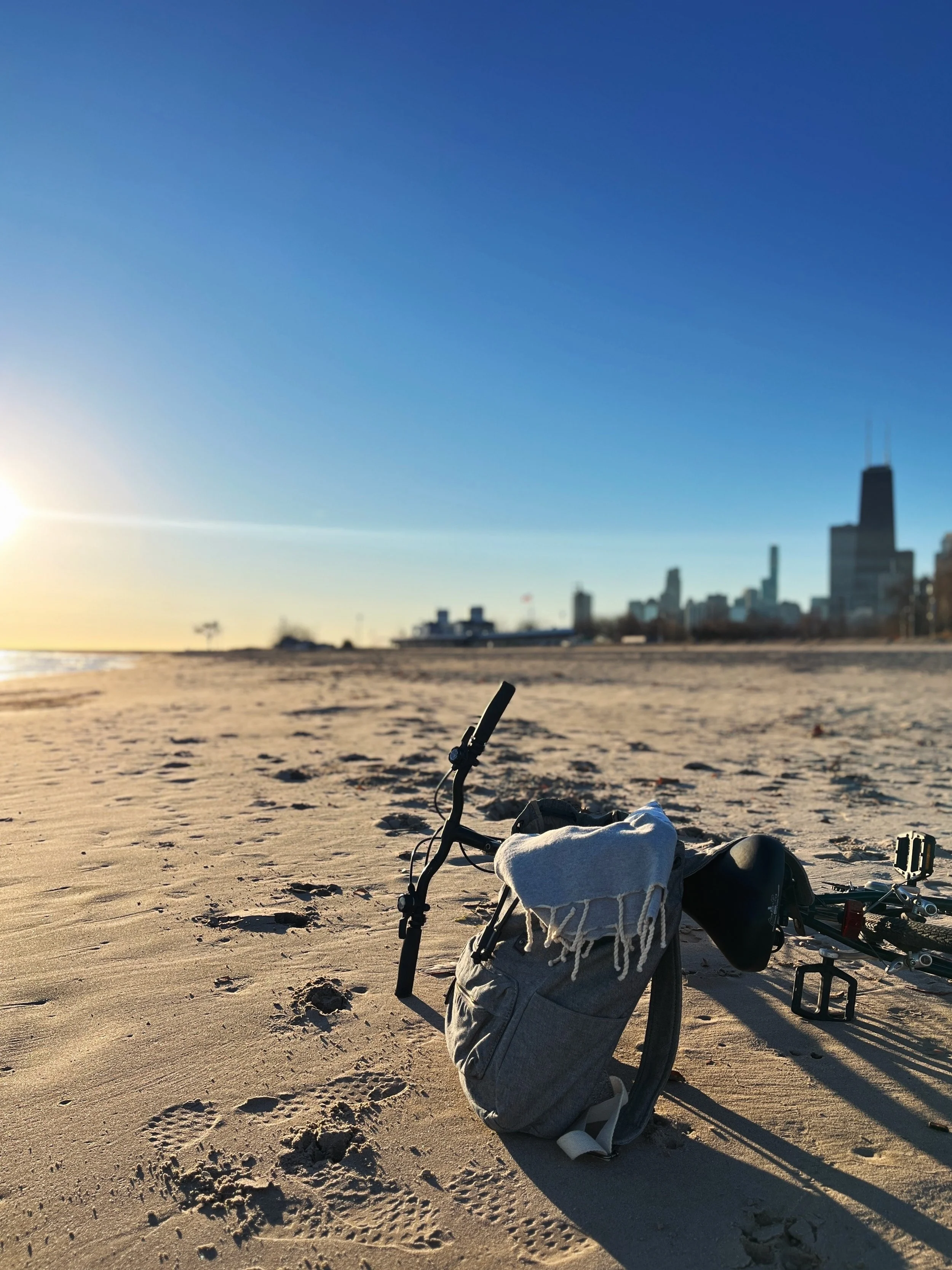 07:32. Cold water swimming, Chicago.