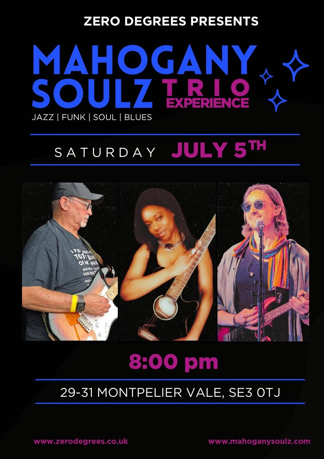 Zerodegrees presents Mahogany Soulz Trio
