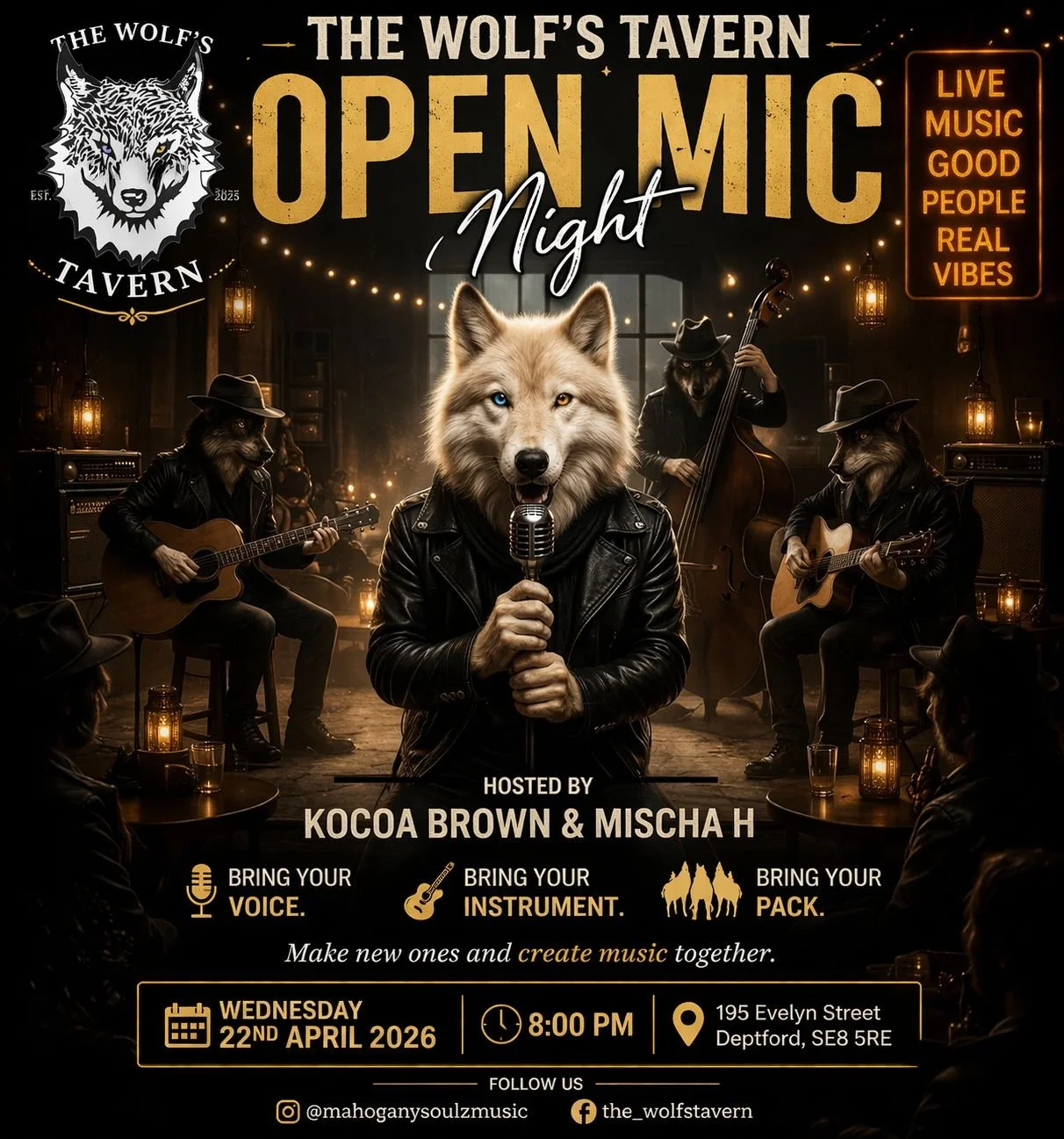 The Wolf's Tavern Open Mic Night hosted by Kocoa Brown