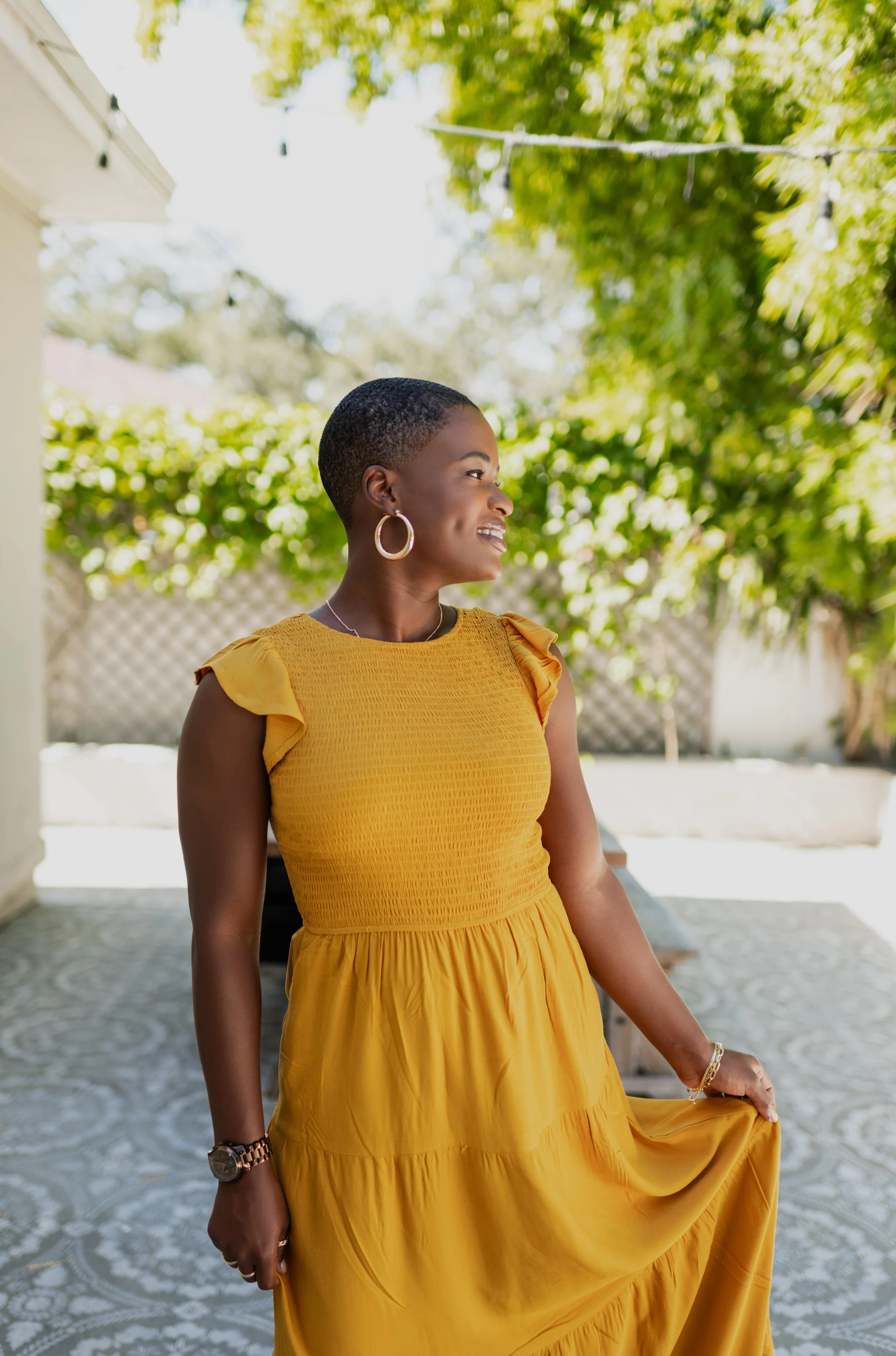 All-inclusive doula Dee Larkin outside in Tampa Bay area.