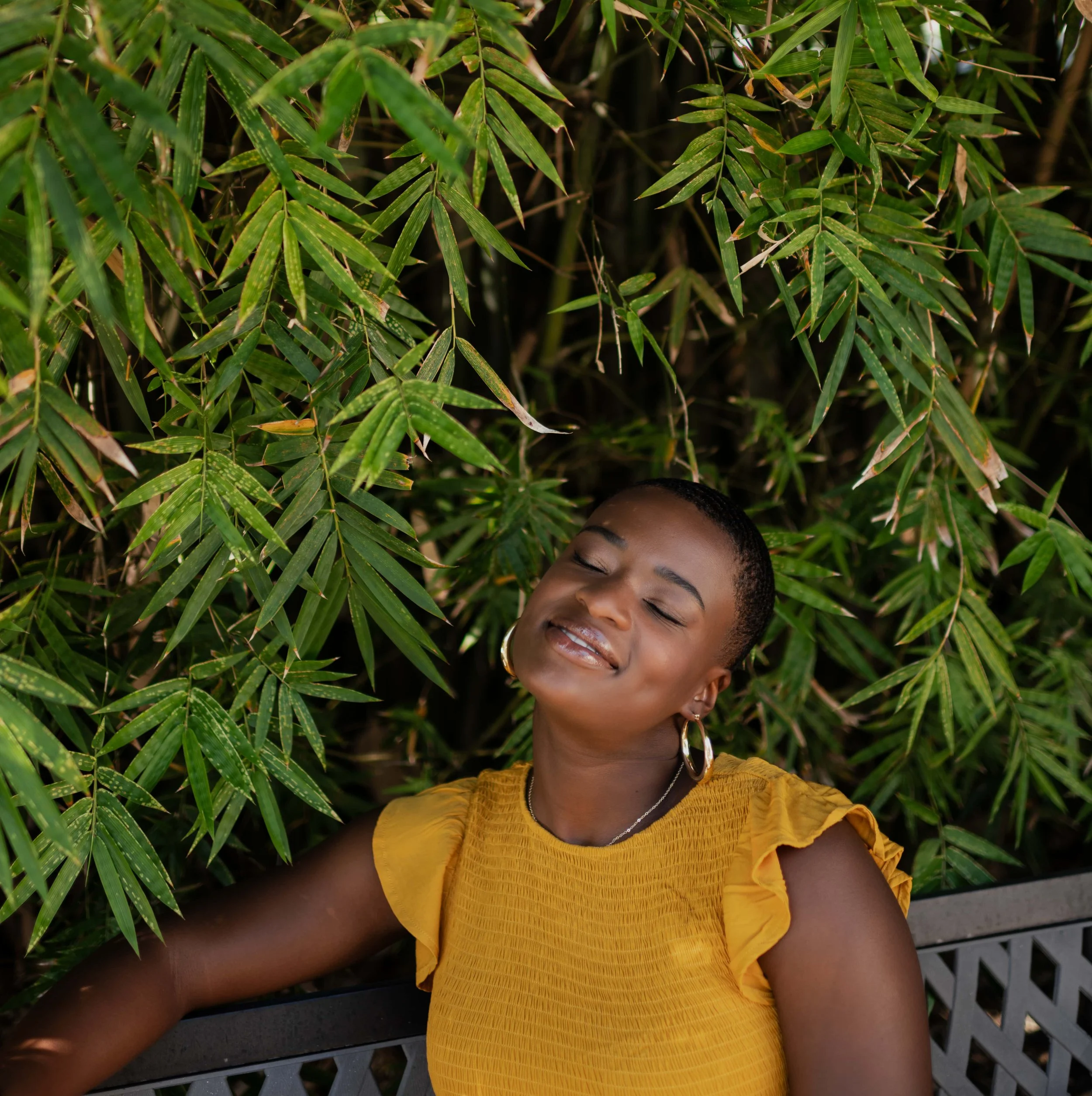 Bereavement doula Dee Larkin outside in Central Florida.