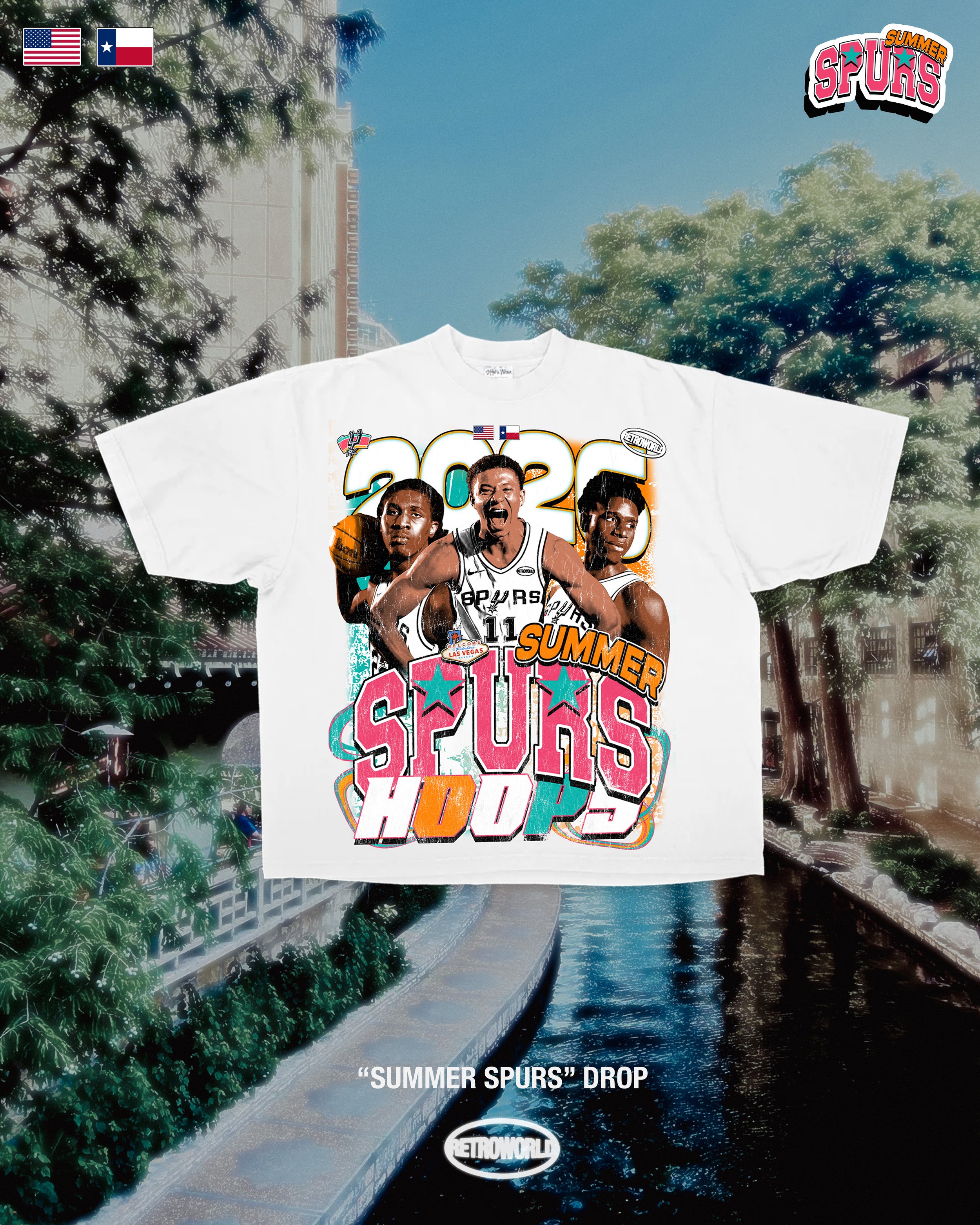 Summer Spurs Oversized Tee