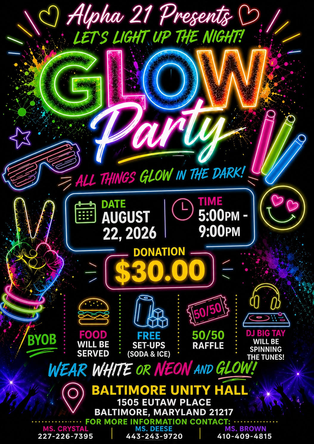 Alpha 21 Presents: Glow Party! 