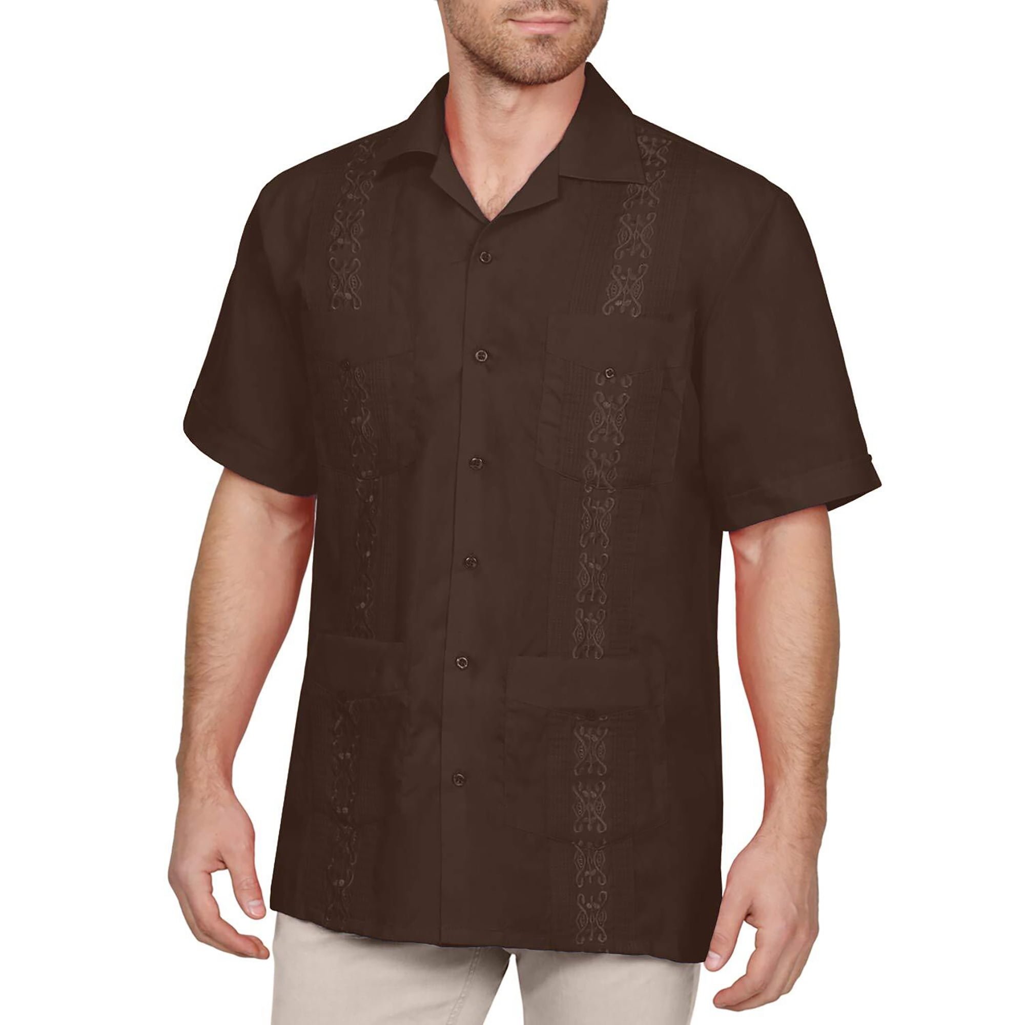 J-METHOD-Men-s-Short-Sleeve-Guayabera-Button-Down-Shirts-Classic-Embroidered-4-Pockets-Casual-Top-NEMT112-Brown-L_3c102ef9-516e-4dda-a2b0-604a62345011.cb1bee3cf24762a43939237297c0cbc3.jpeg