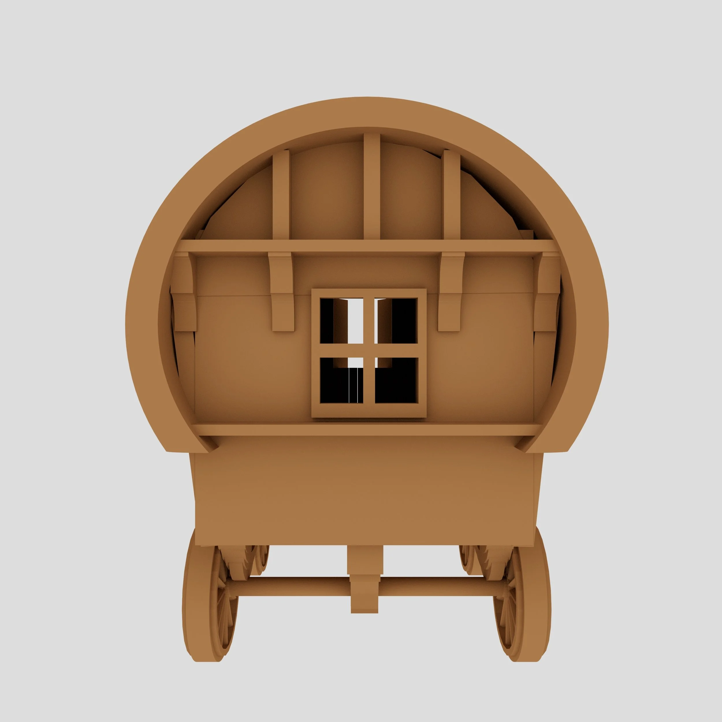 round roofed caravan back, 15mm scale