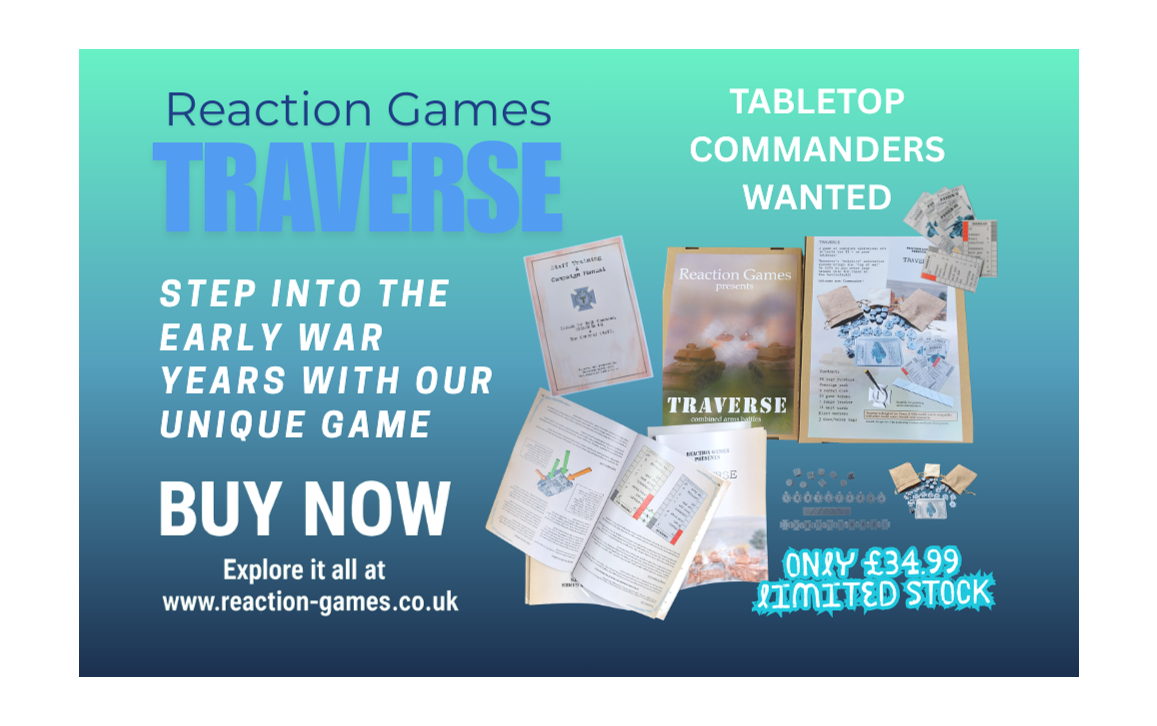 Reaction Games  WW2 tabletop game Traverse