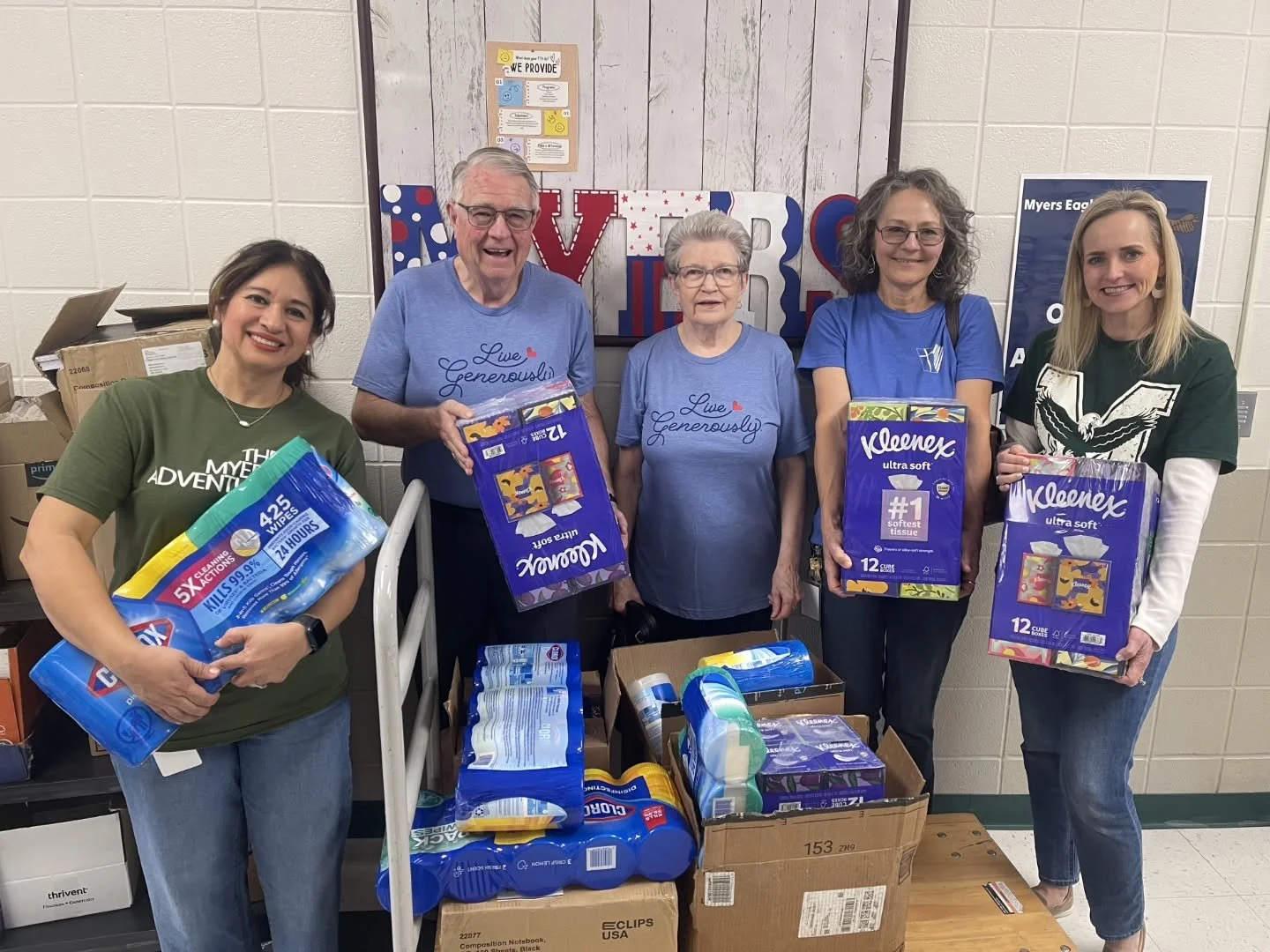 Thank you to everyone who donated items for our Myers Elementary School Supply Drive. We&rsquo;re grateful to bless our neighbor and help provide essential supplies