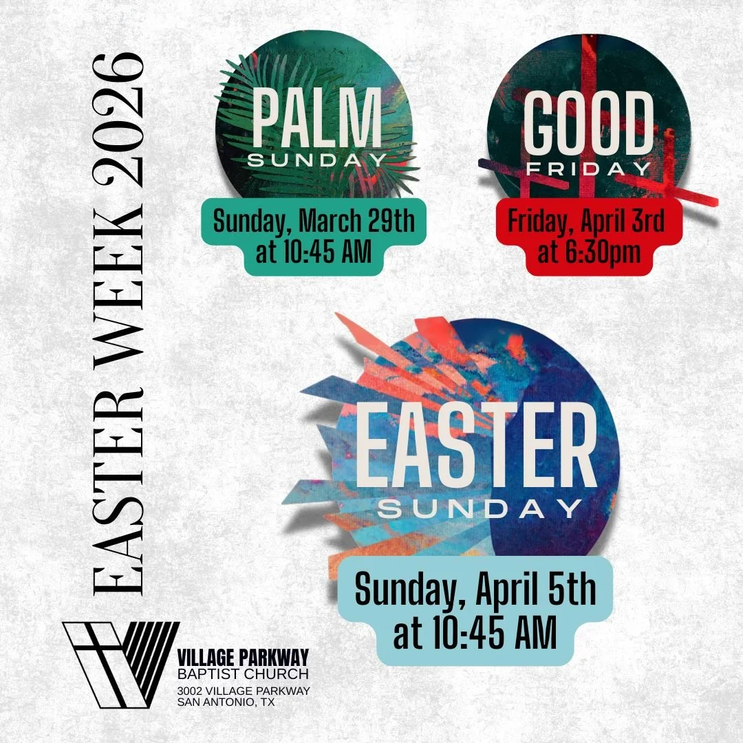 We have multiple opportunities to worship together during Easter Week, and we&rsquo;d love for you to join us.

🌿 It all begins with Palm Sunday on March 29th at 10:45 AM as we remember Jesus&rsquo; triumphal entry and the hope He brings.

✝️ Th