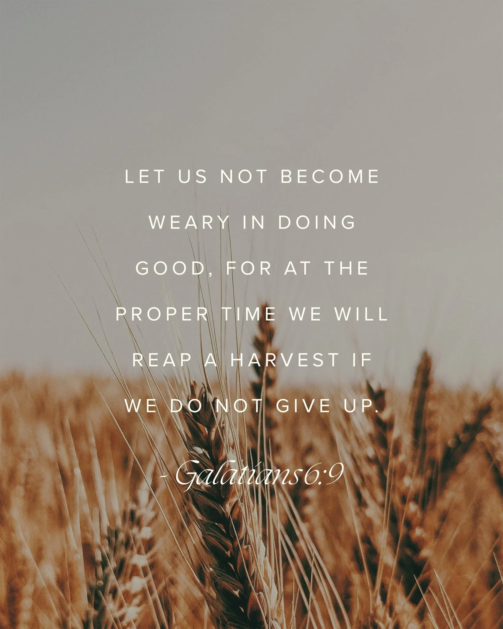 As you close out your day and turn in for the night, be reminded that you have a God in Heaven who knows your name. He cares about every detail of your life. Don't become weary in well doing, for at the proper time you will reap a harvest if you do n