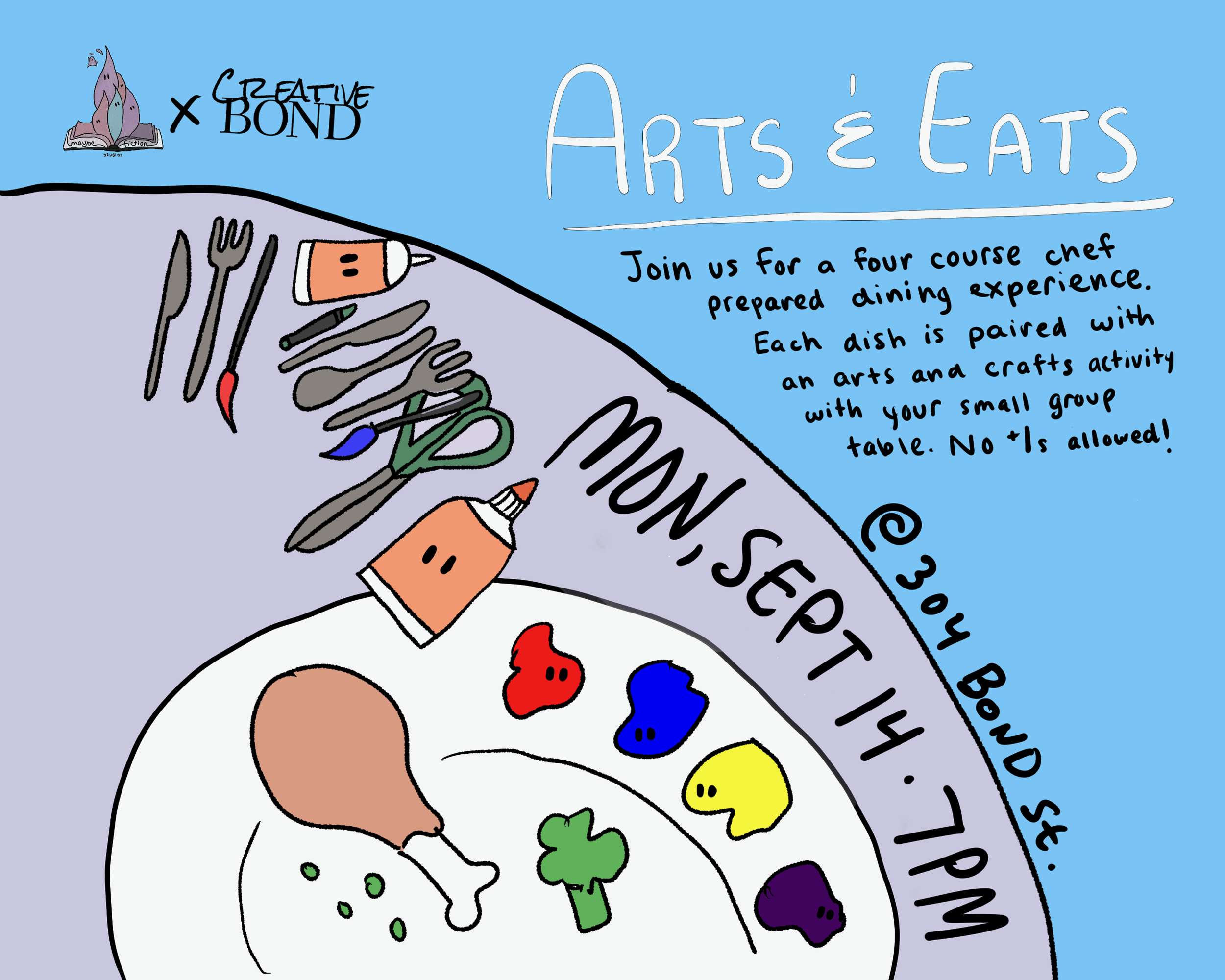 Arts and Eats -                                     a community meal with crafts