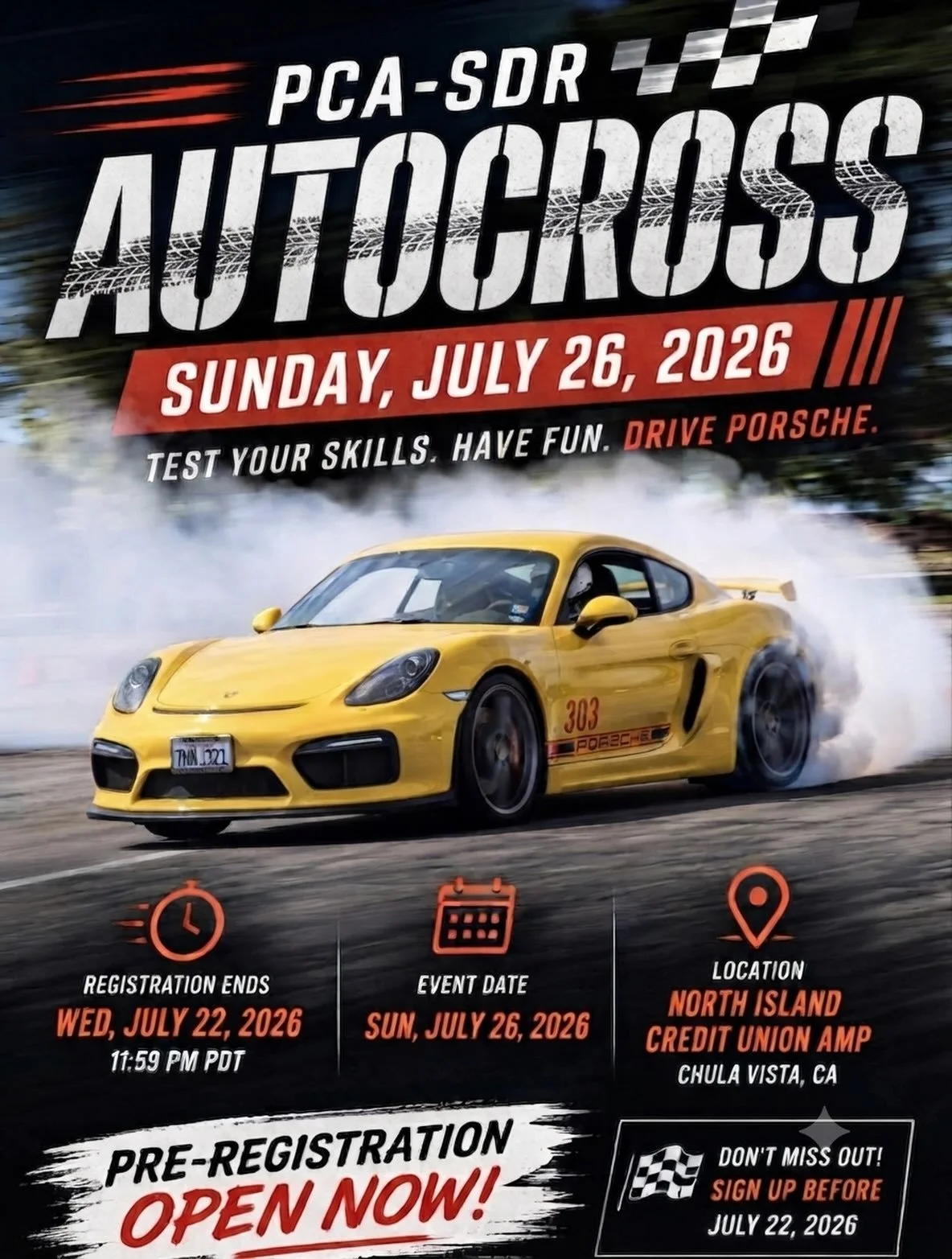 Autocross next weekend Sunday July 26th! 🏁 Sign up now-

Motorsport.reg
